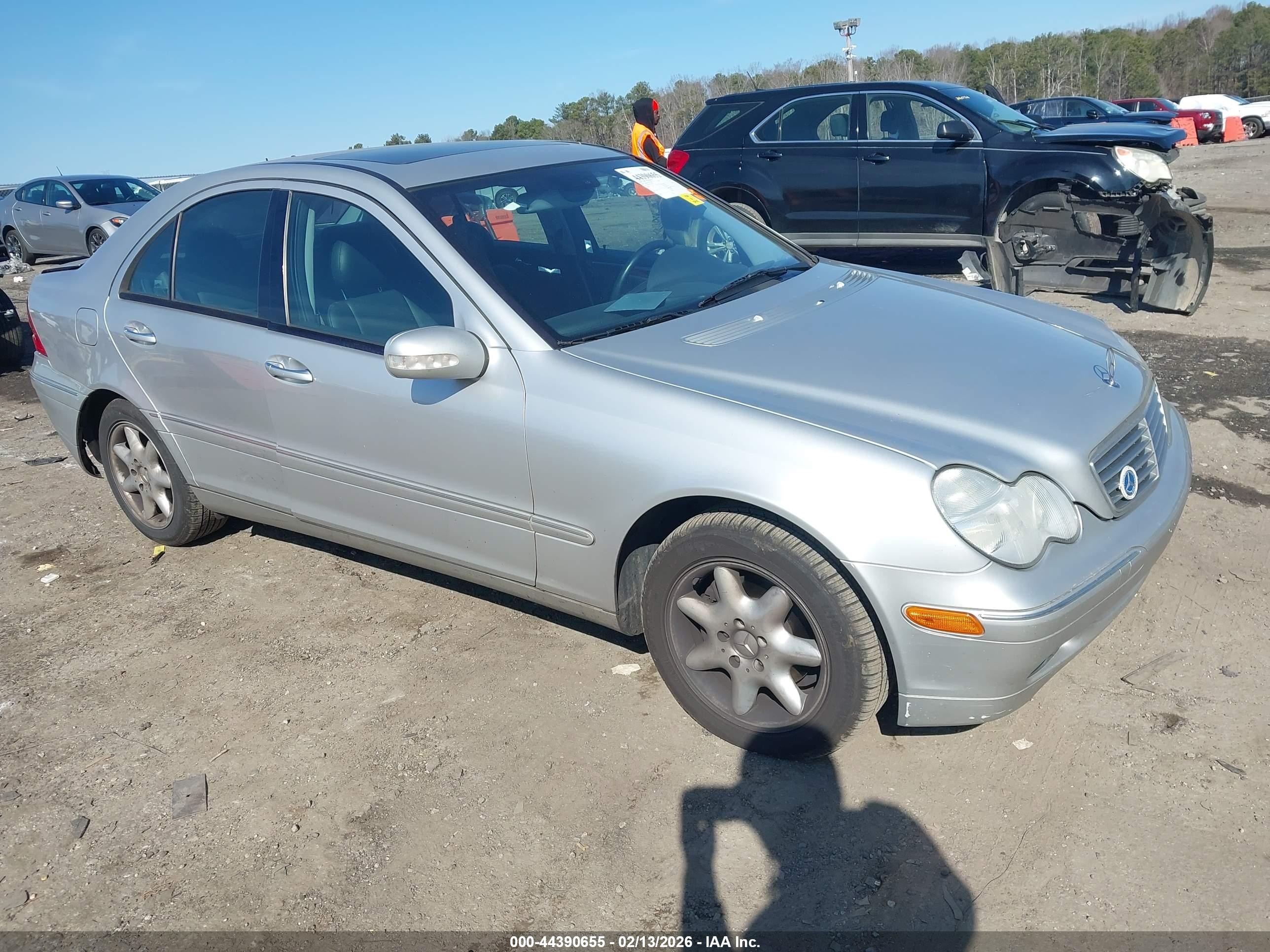 2001 Mercedes-benz C 240   Silver vin: WDBRF61J31F036715