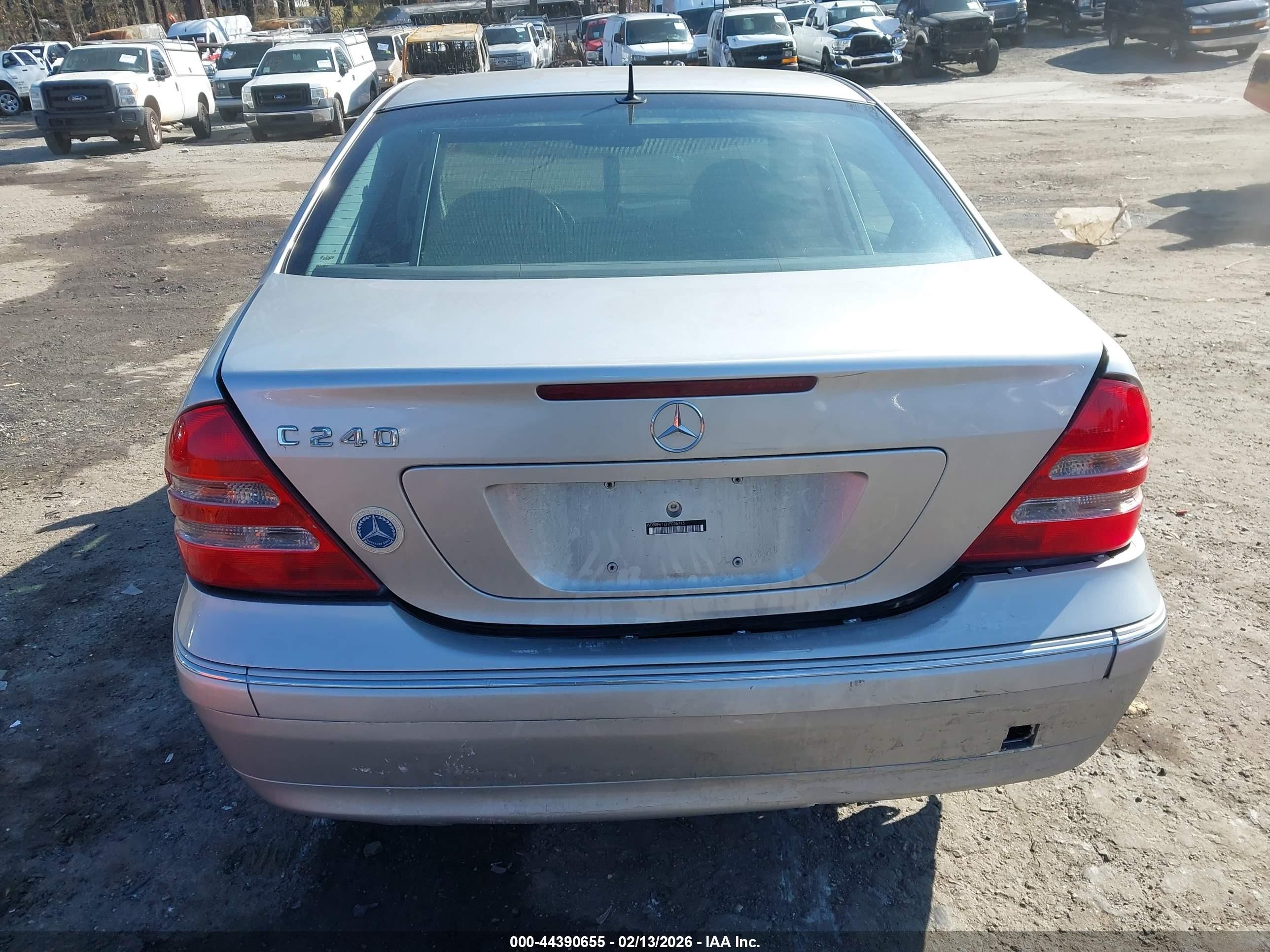 2001 Mercedes-benz C 240   Silver vin: WDBRF61J31F036715