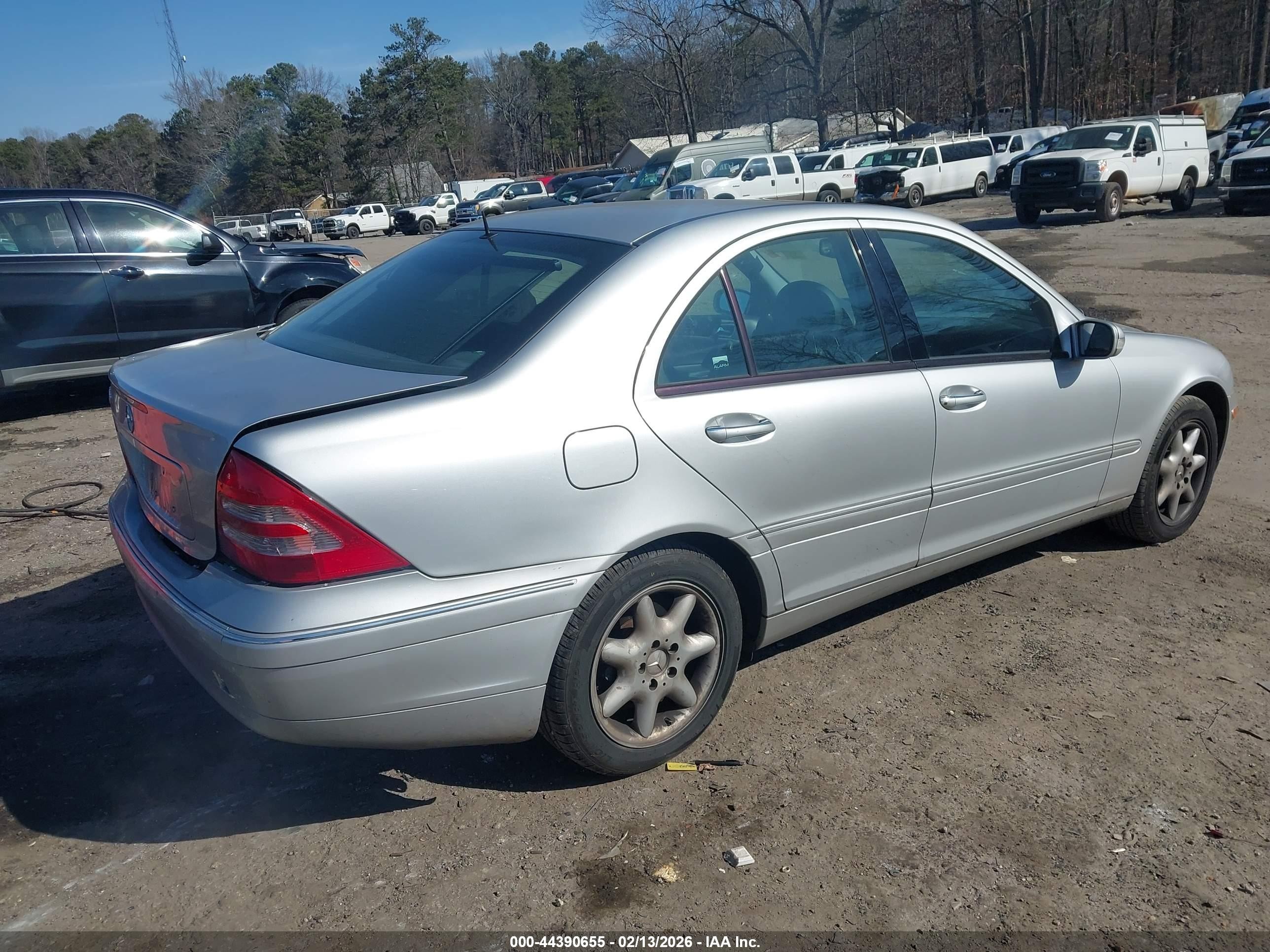 2001 Mercedes-benz C 240   Silver vin: WDBRF61J31F036715