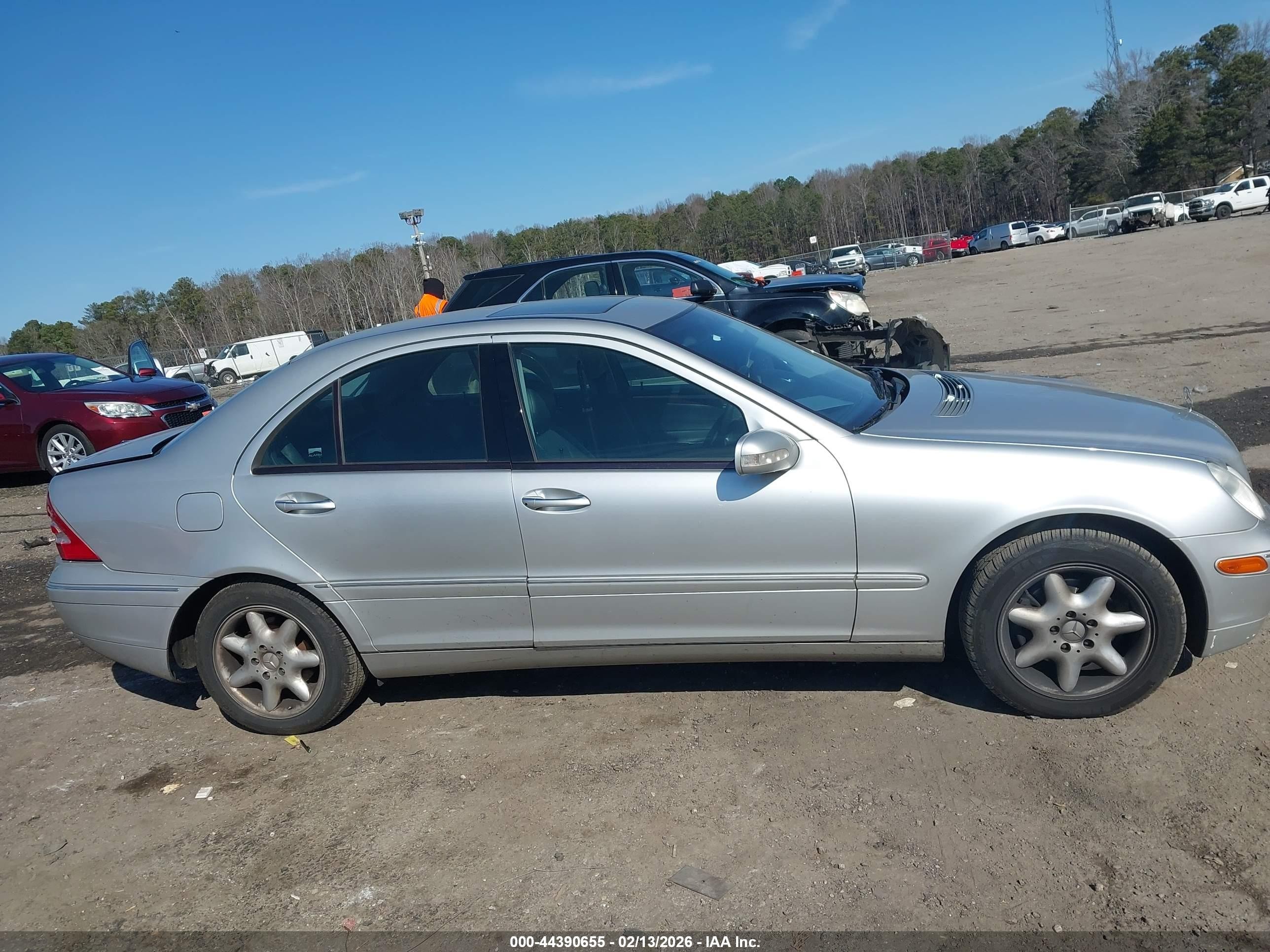 2001 Mercedes-benz C 240   Silver vin: WDBRF61J31F036715