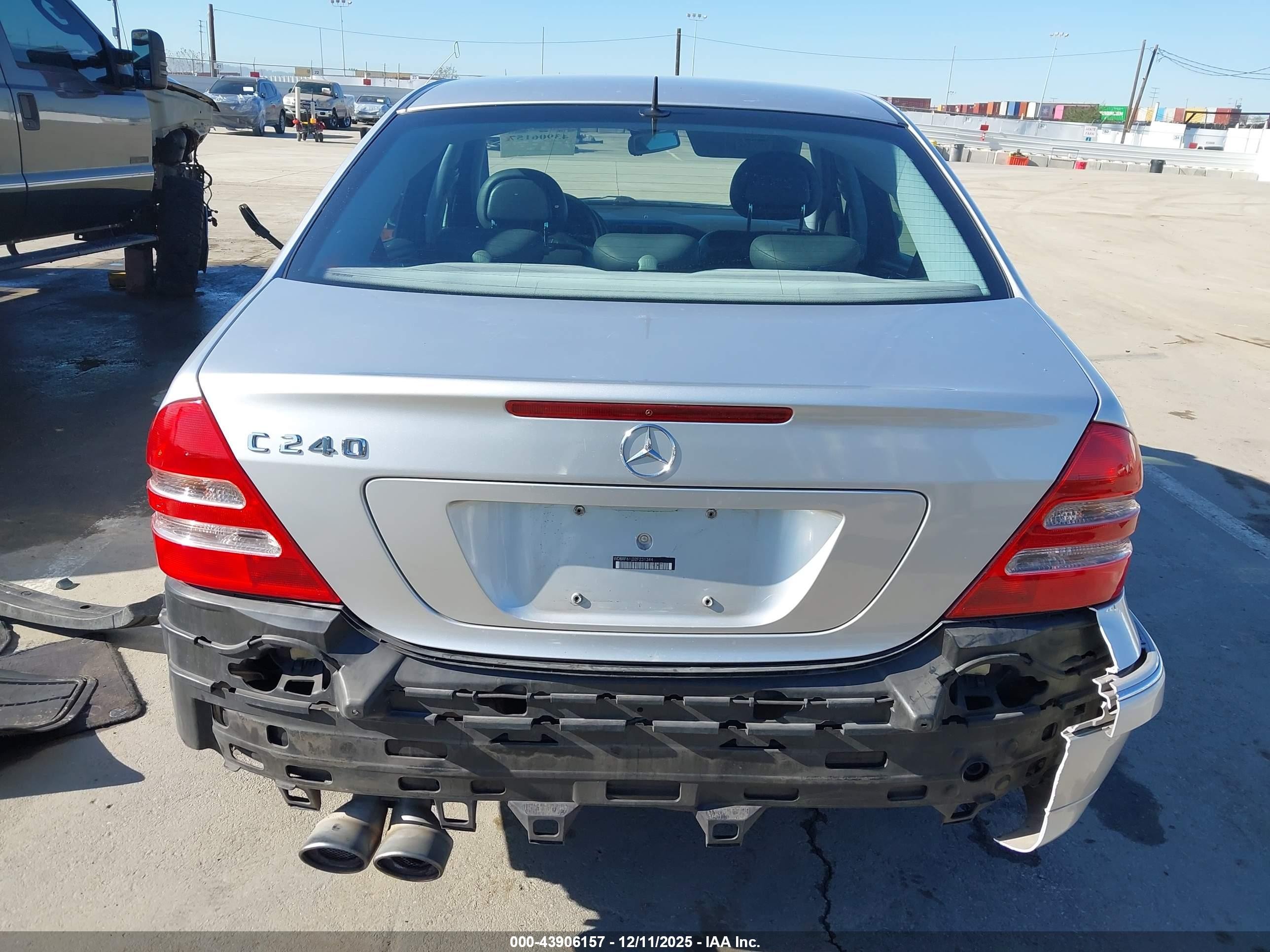 2002 Mercedes-benz C 240   Silver vin: WDBRF61J32F231344
