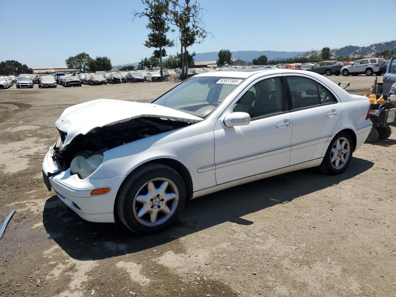 2002 Mercedes-benz C 240 Белый vin: WDBRF61J32F283783