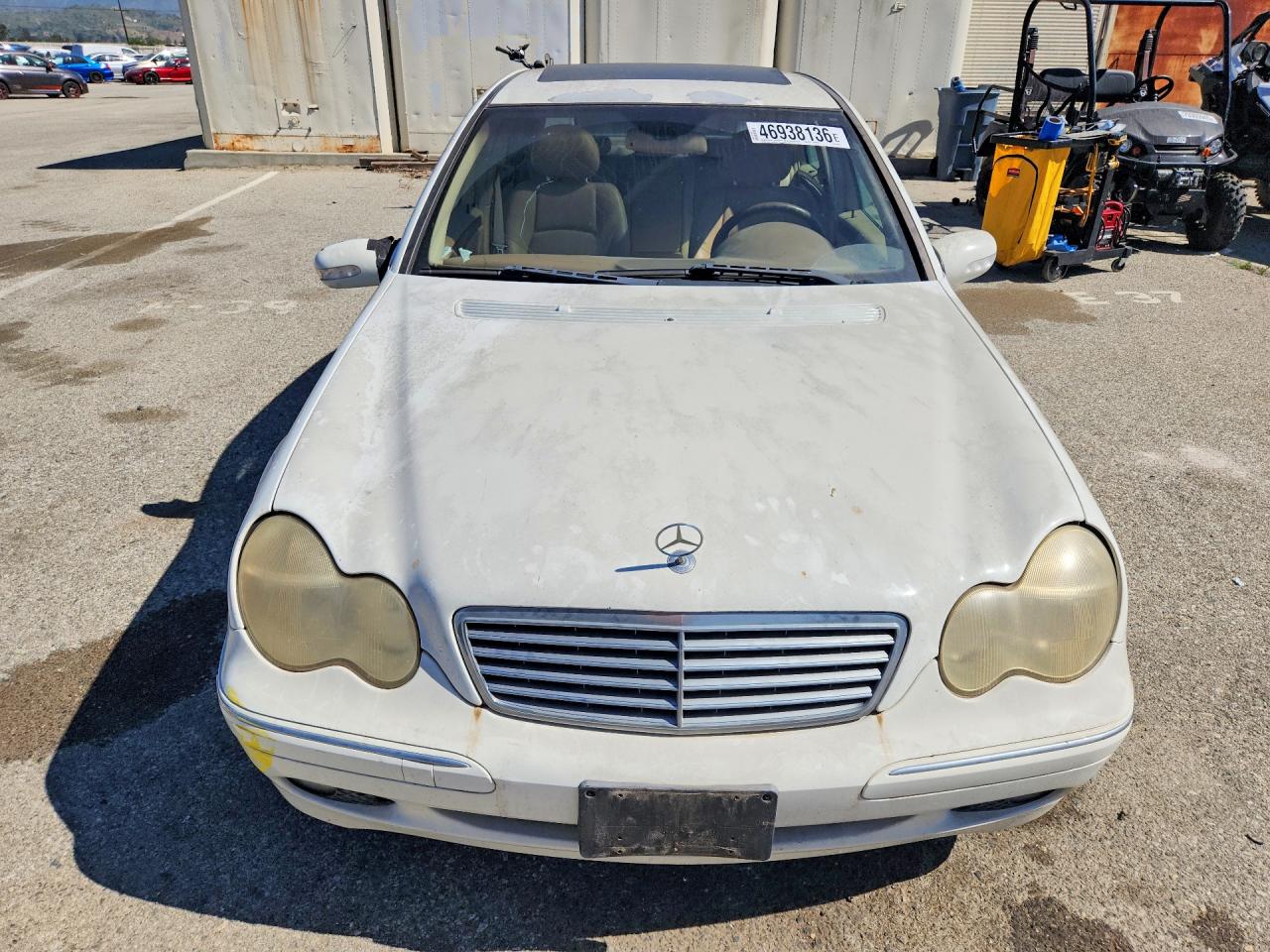2004 Mercedes-benz C 240 White vin: WDBRF61J34E017785