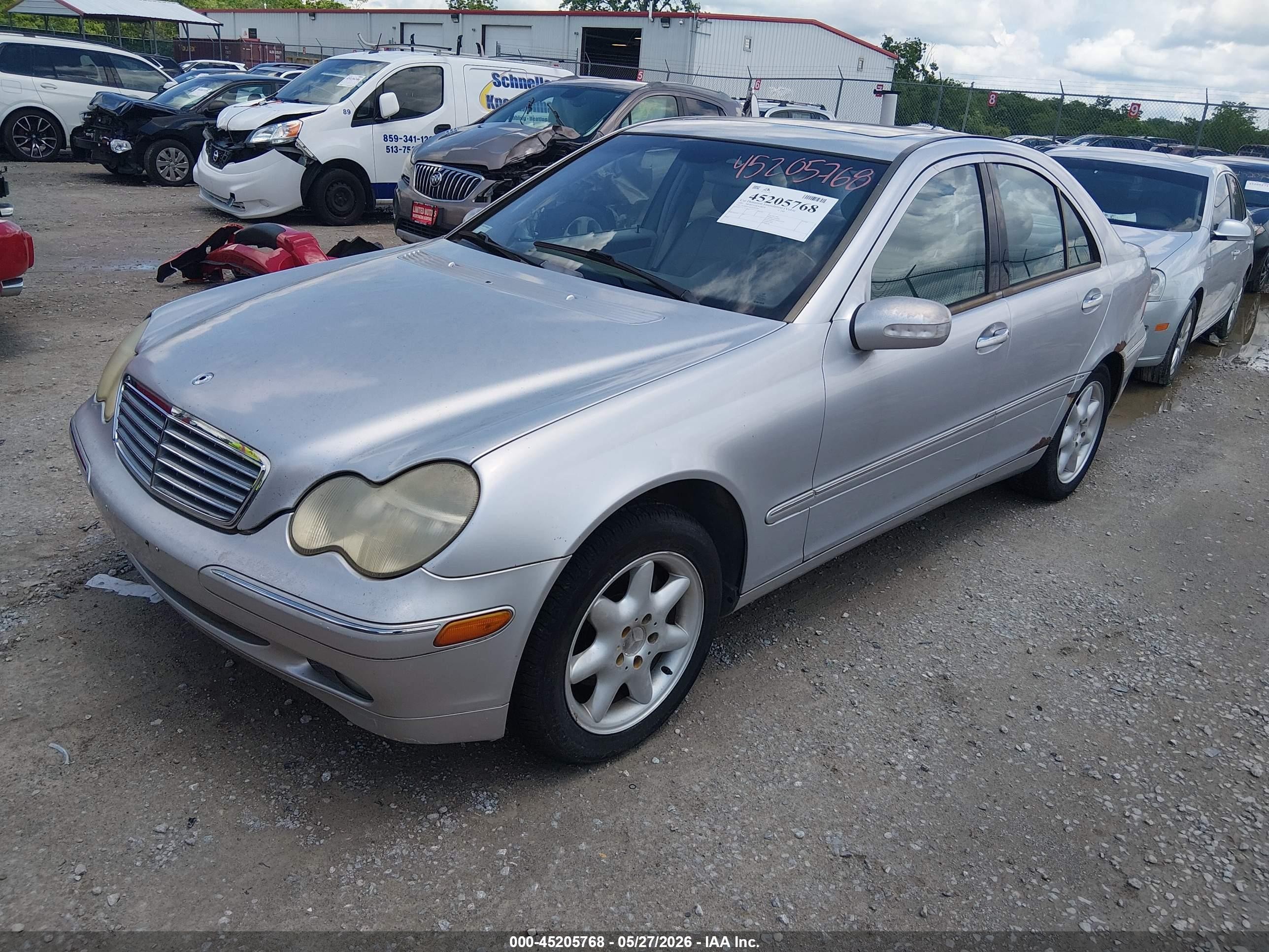 2001 Mercedes-benz C 240   Silver vin: WDBRF61J41F087995