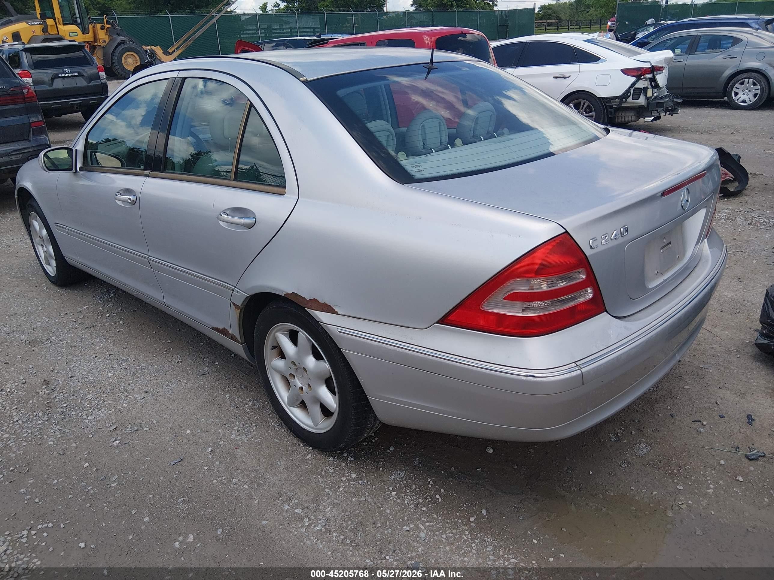 2001 Mercedes-benz C 240   Silver vin: WDBRF61J41F087995