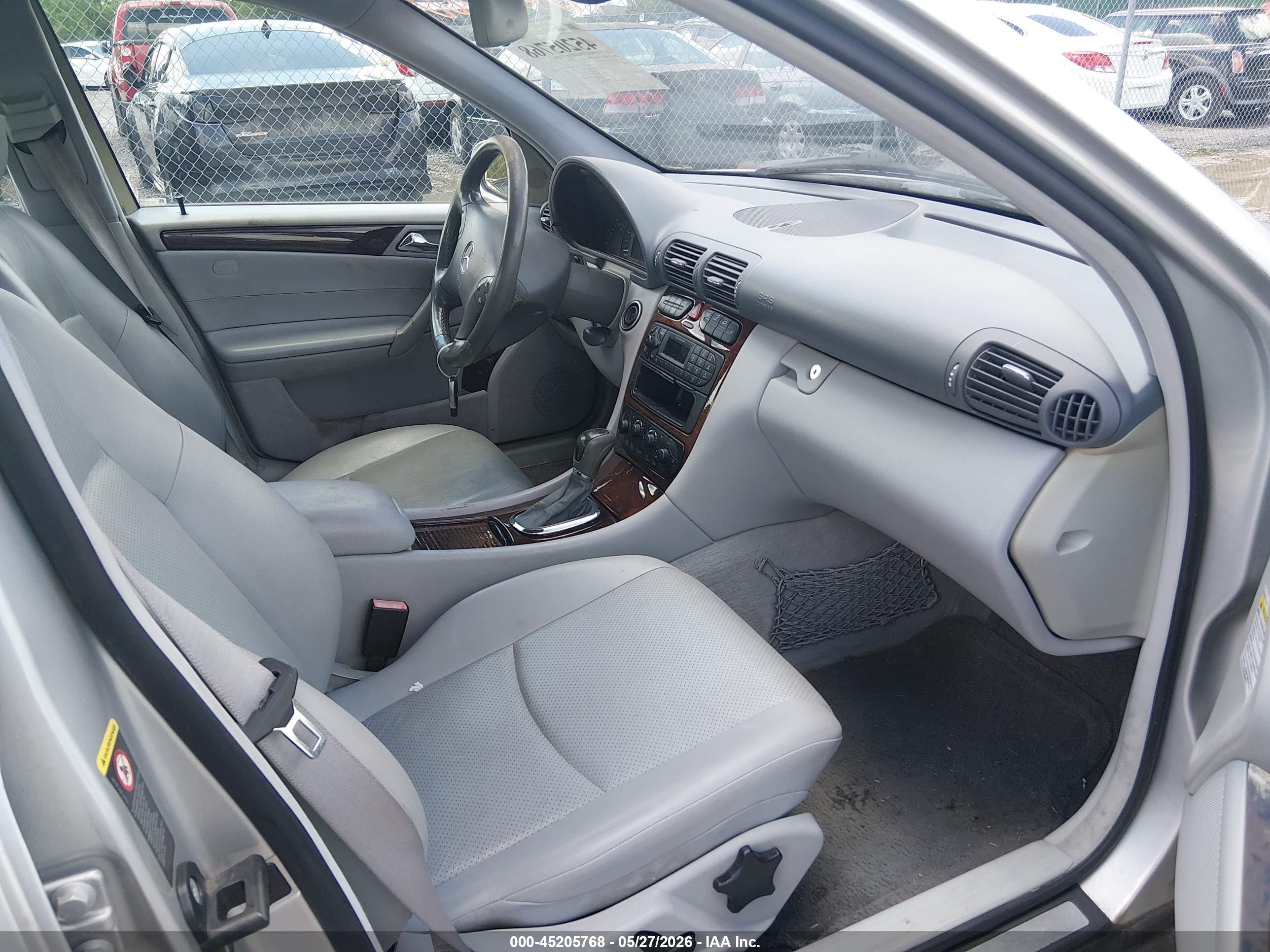 2001 Mercedes-benz C 240   Silver vin: WDBRF61J41F087995