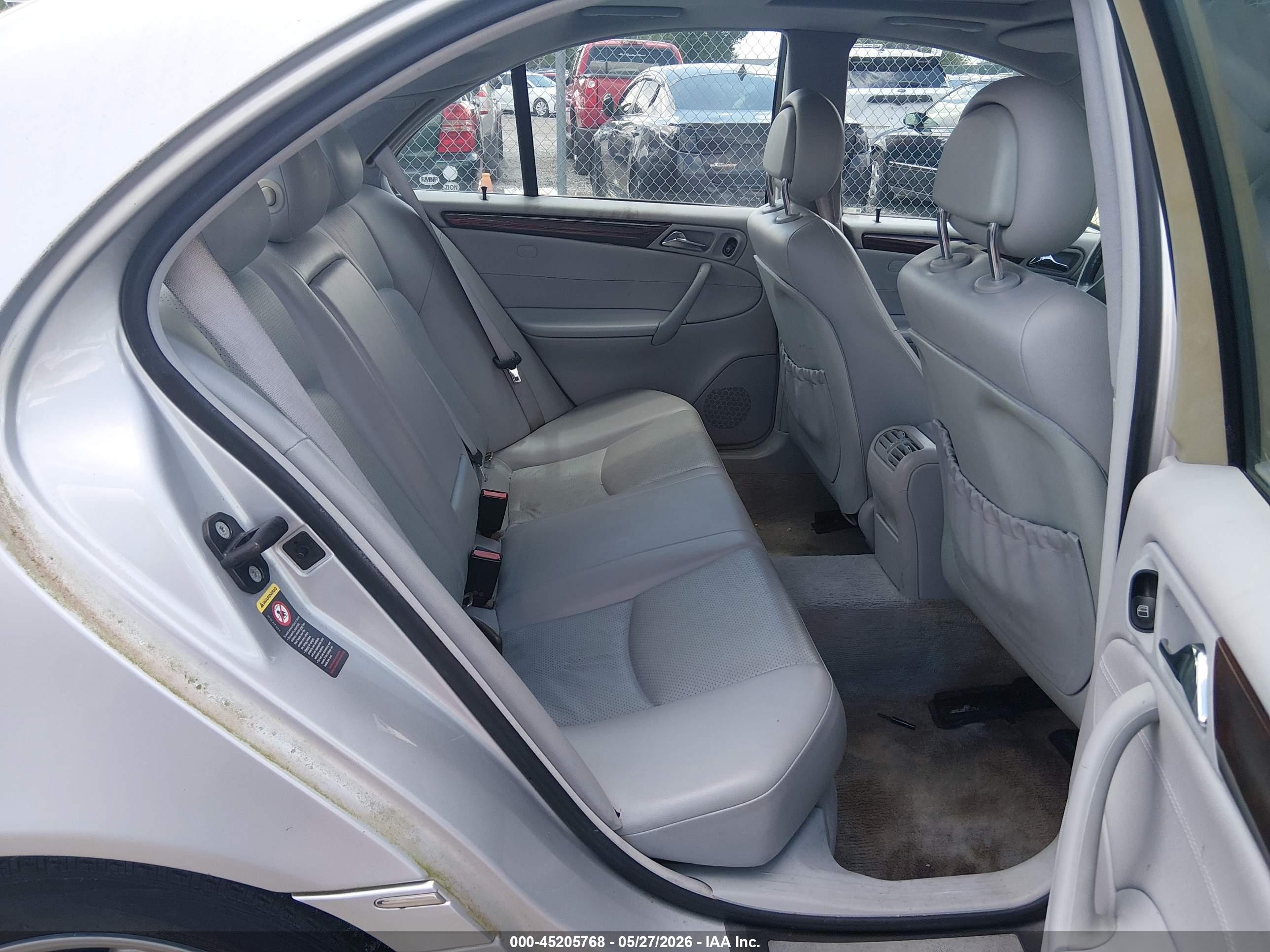 2001 Mercedes-benz C 240   Silver vin: WDBRF61J41F087995