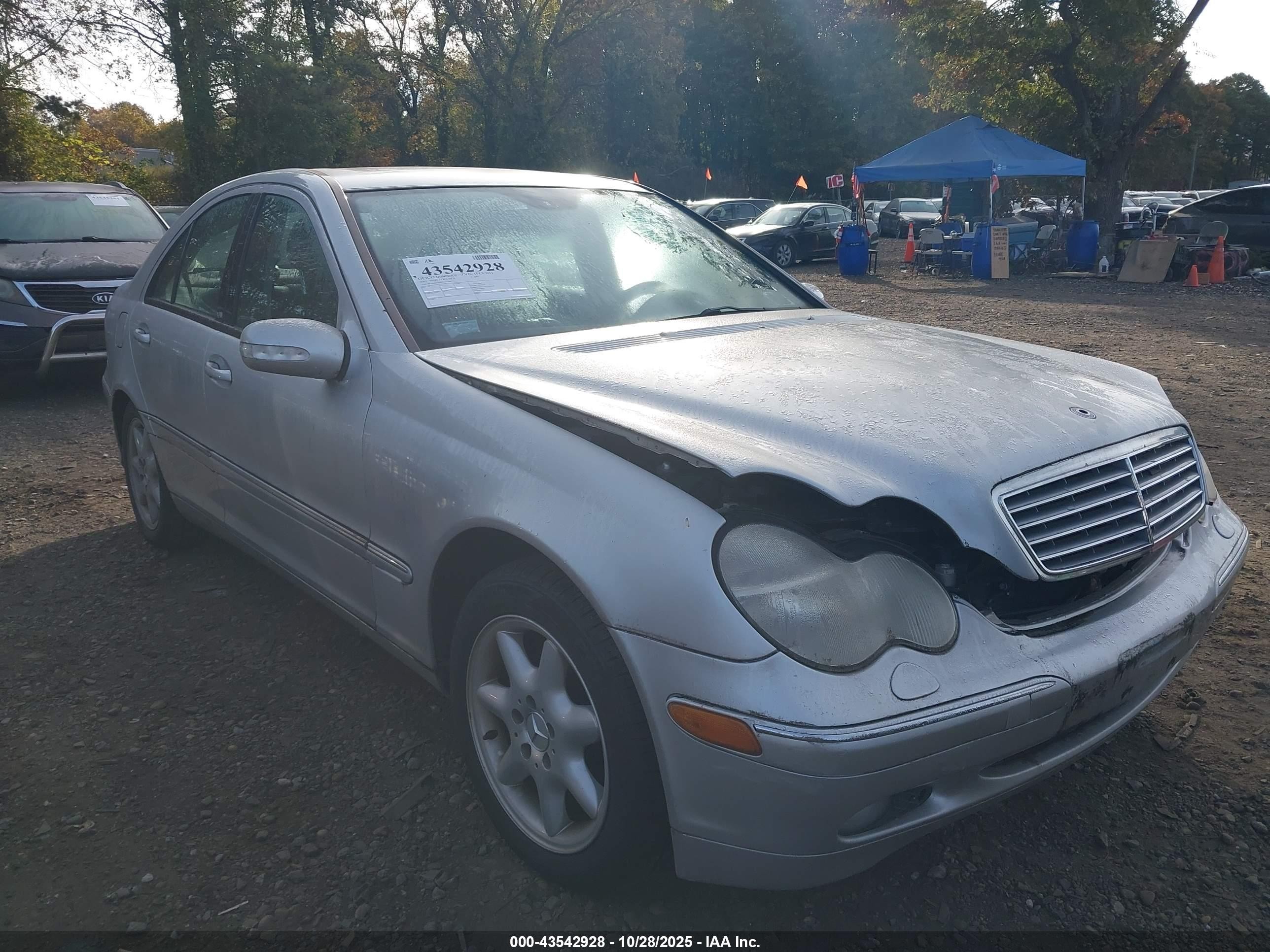 2002 Mercedes-benz C 240   Серый vin: WDBRF61J42E005366