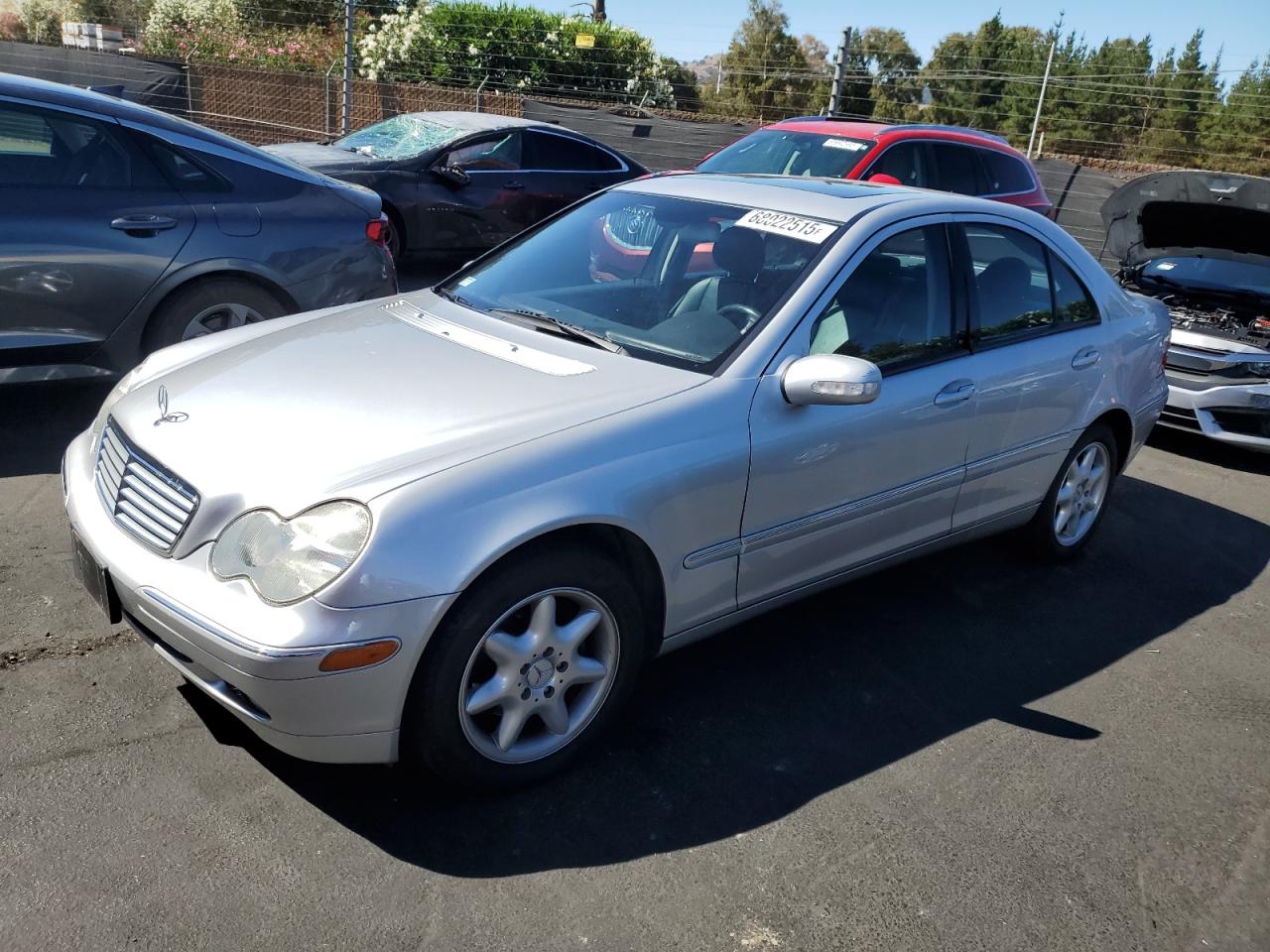 2002 Mercedes-benz C 240 Silver vin: WDBRF61J42F257287
