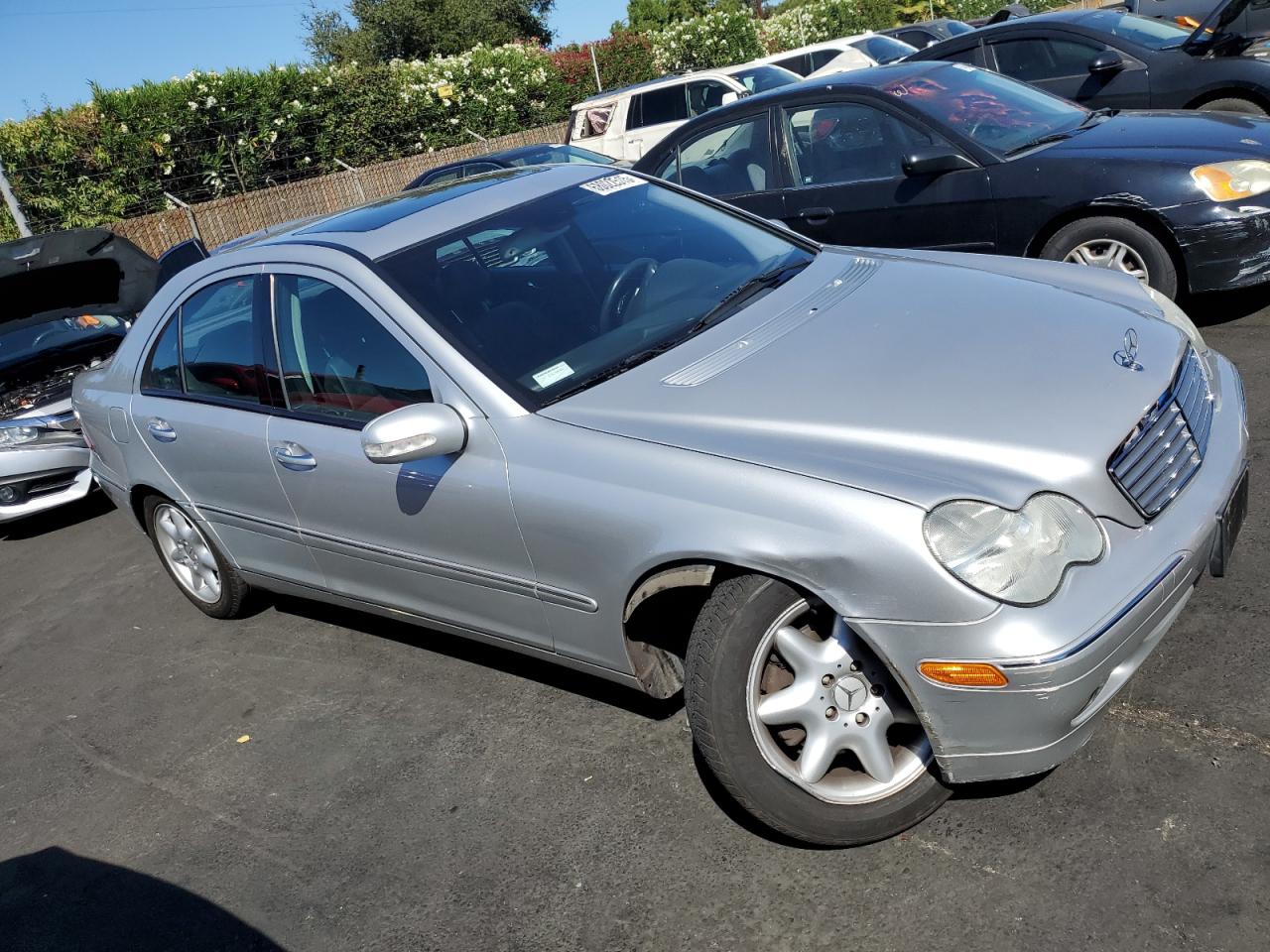 2002 Mercedes-benz C 240 Silver vin: WDBRF61J42F257287