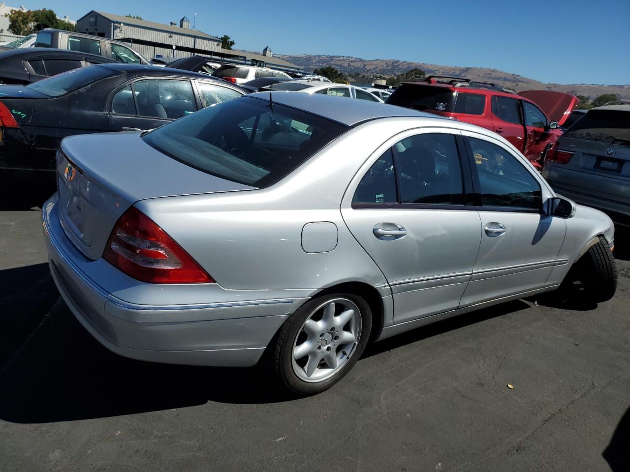 2002 Mercedes-benz C 240 Silver vin: WDBRF61J42F257287