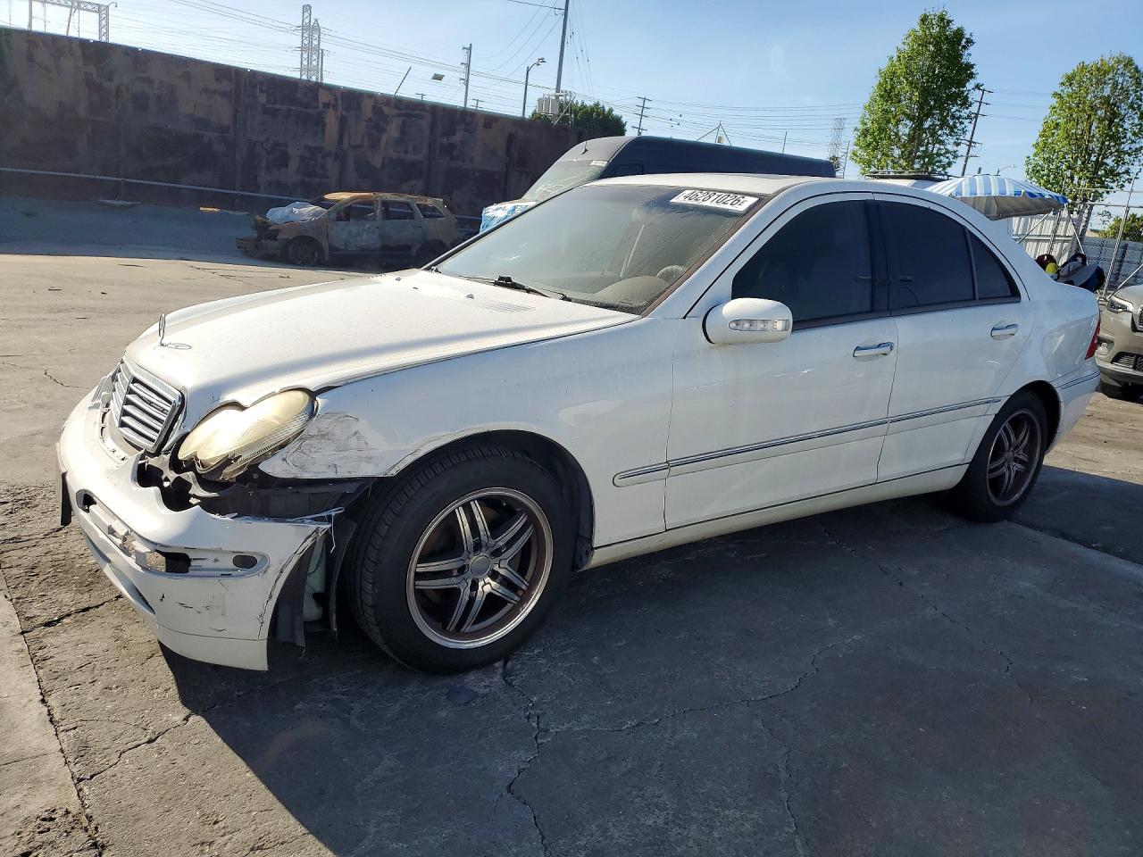2003 Mercedes-benz C 240 White vin: WDBRF61J43E014506