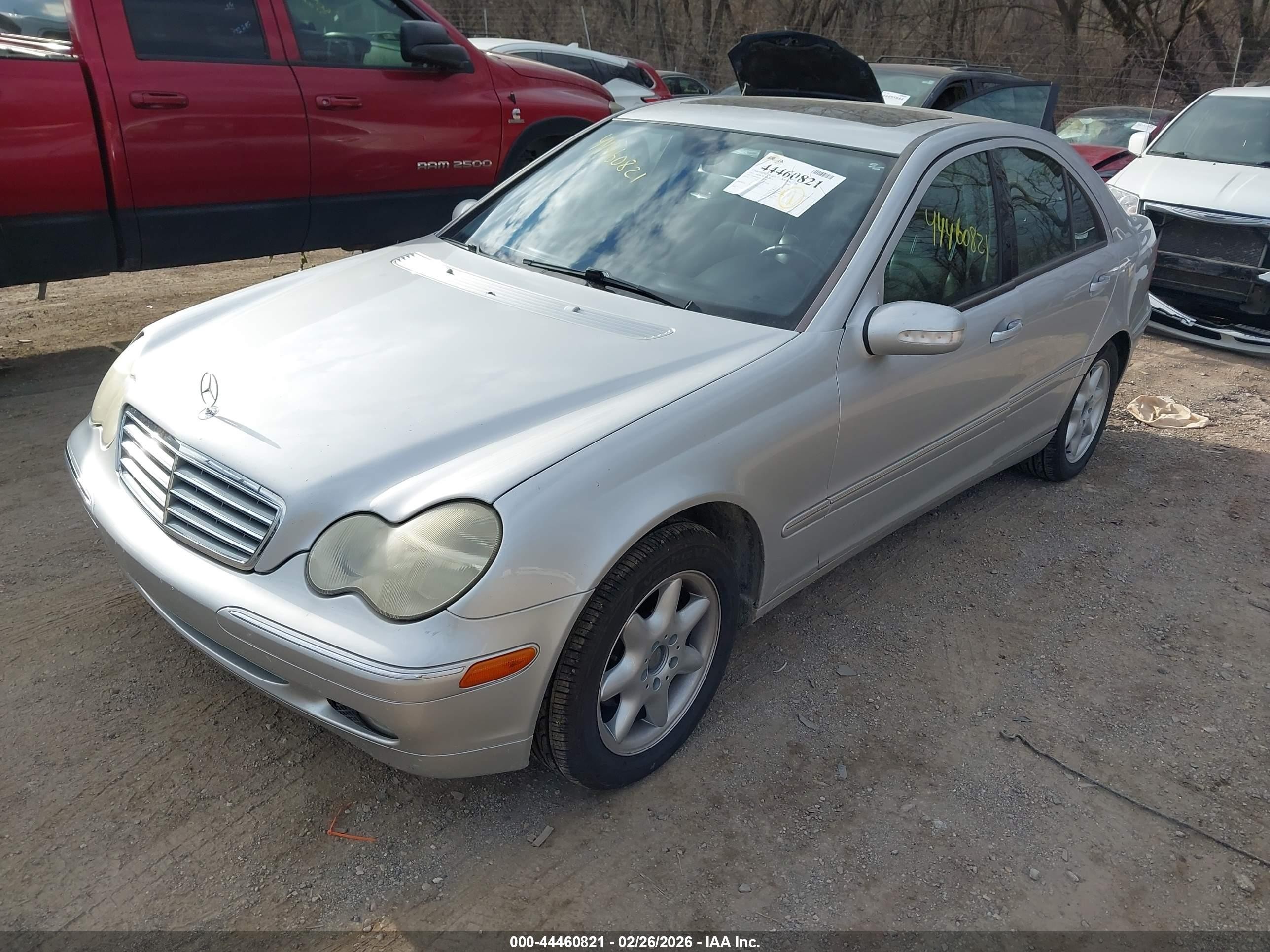 2003 Mercedes-benz C 240   Silver vin: WDBRF61J43F321782