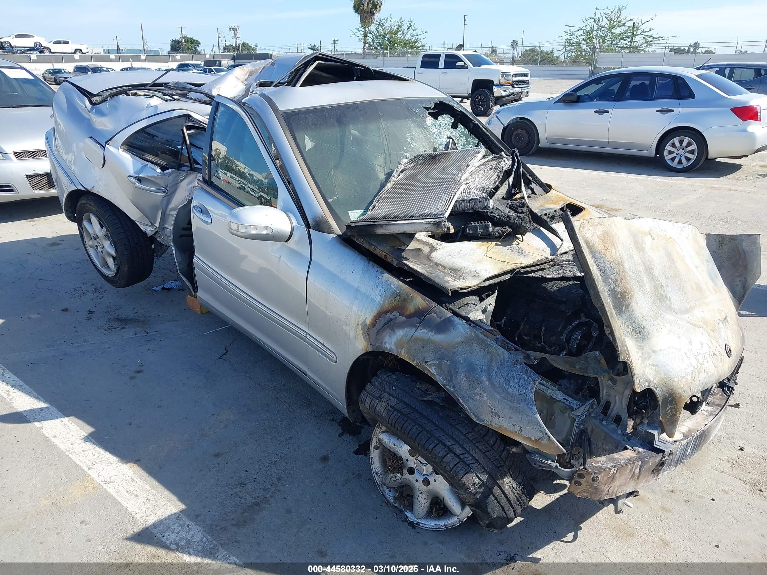 2003 Mercedes-benz C 240   Silver vin: WDBRF61J43F351705