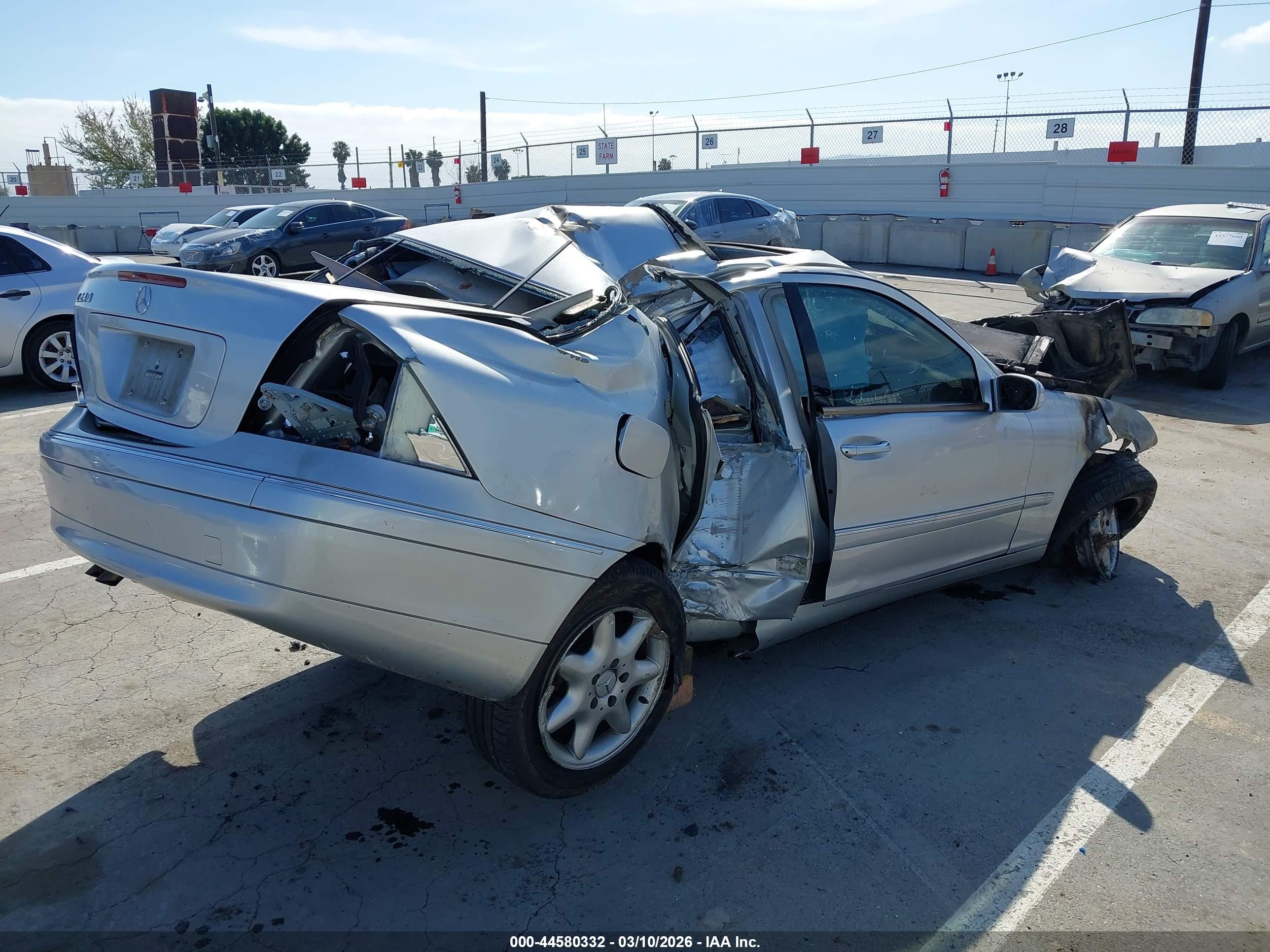2003 Mercedes-benz C 240   Silver vin: WDBRF61J43F351705