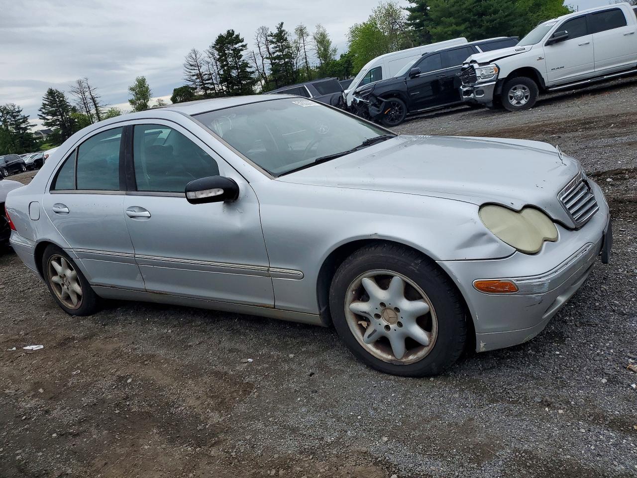 2004 Mercedes Benz C 240 Silver vin: WDBRF61J44E015303