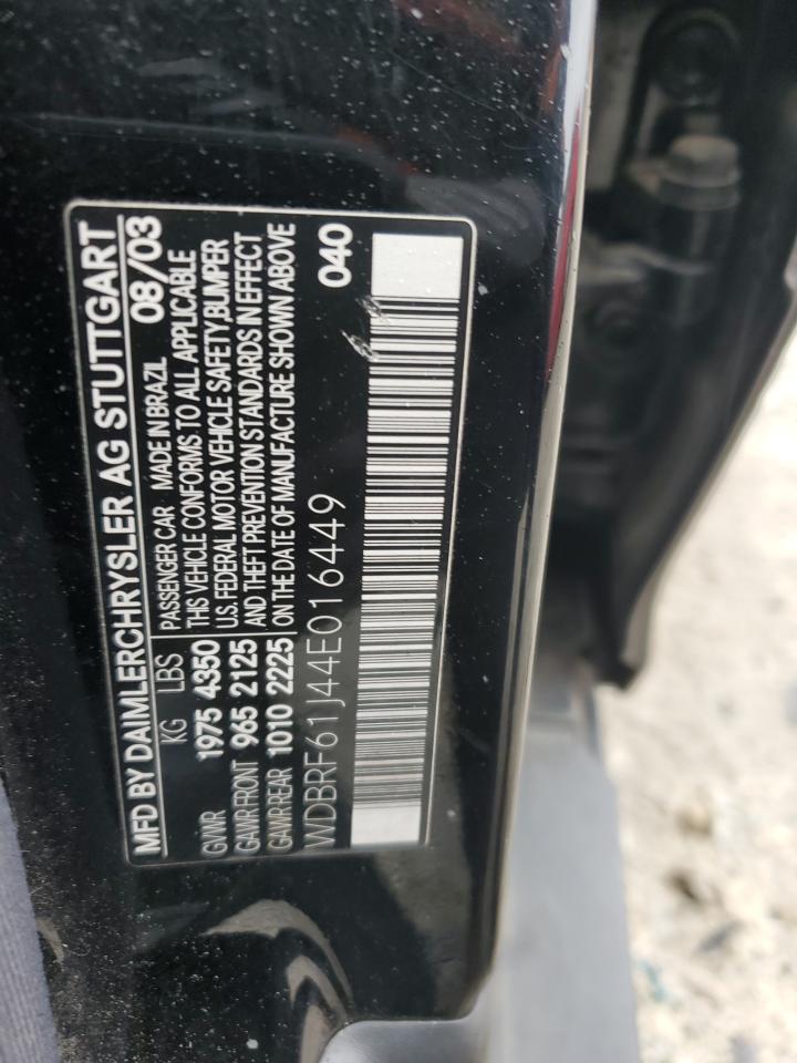 2004 Mercedes-benz C 240 Черный vin: WDBRF61J44E016449