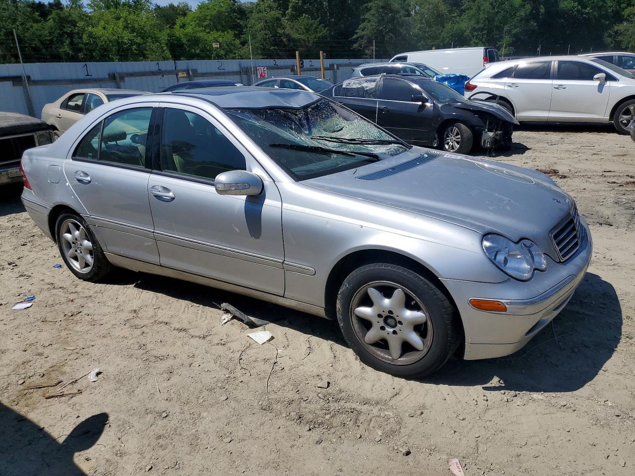2002 Mercedes-benz C 240 Серебряный vin: WDBRF61J52F166142