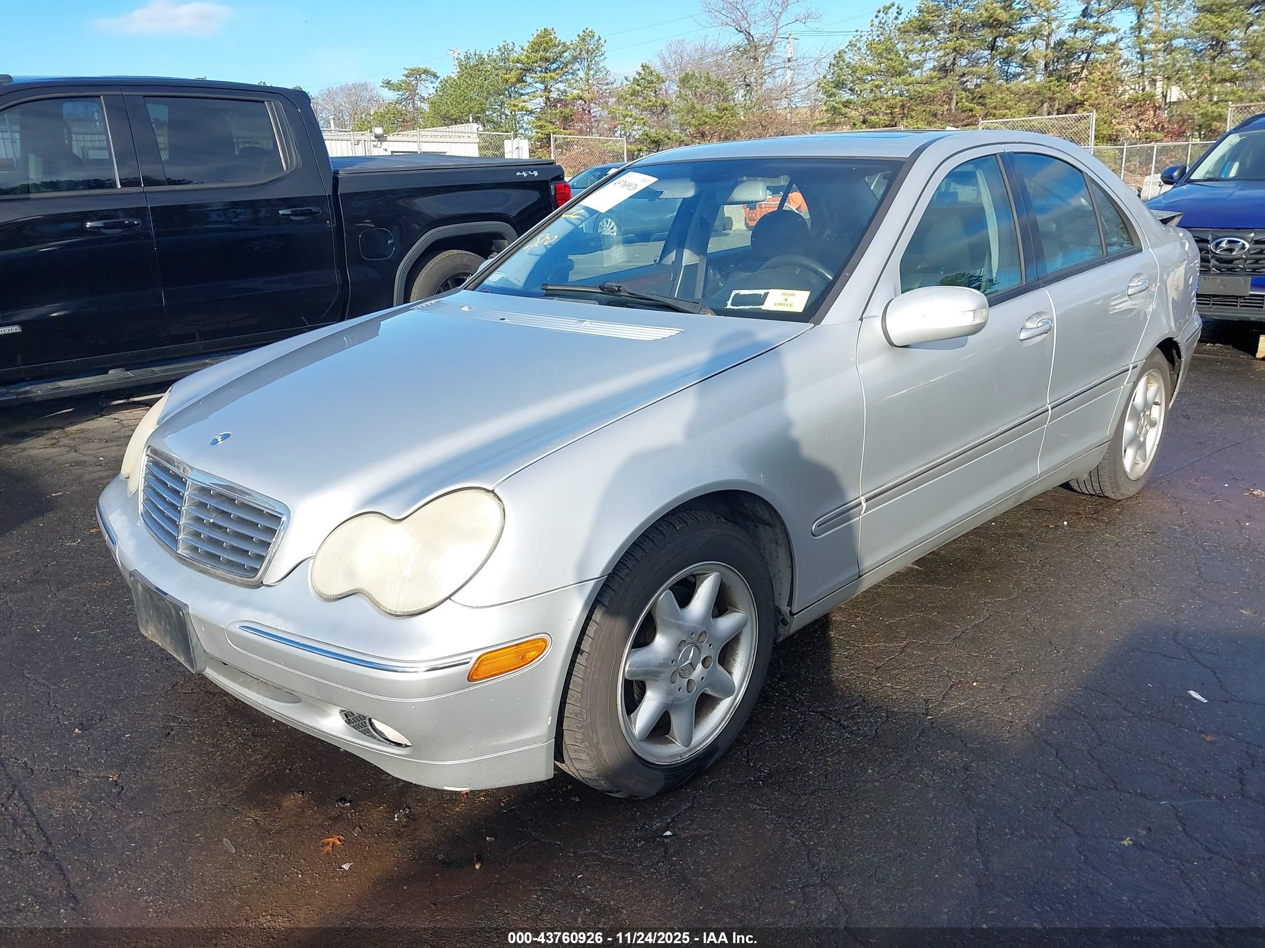 2003 Mercedes-benz C 240   Silver vin: WDBRF61J53F391730