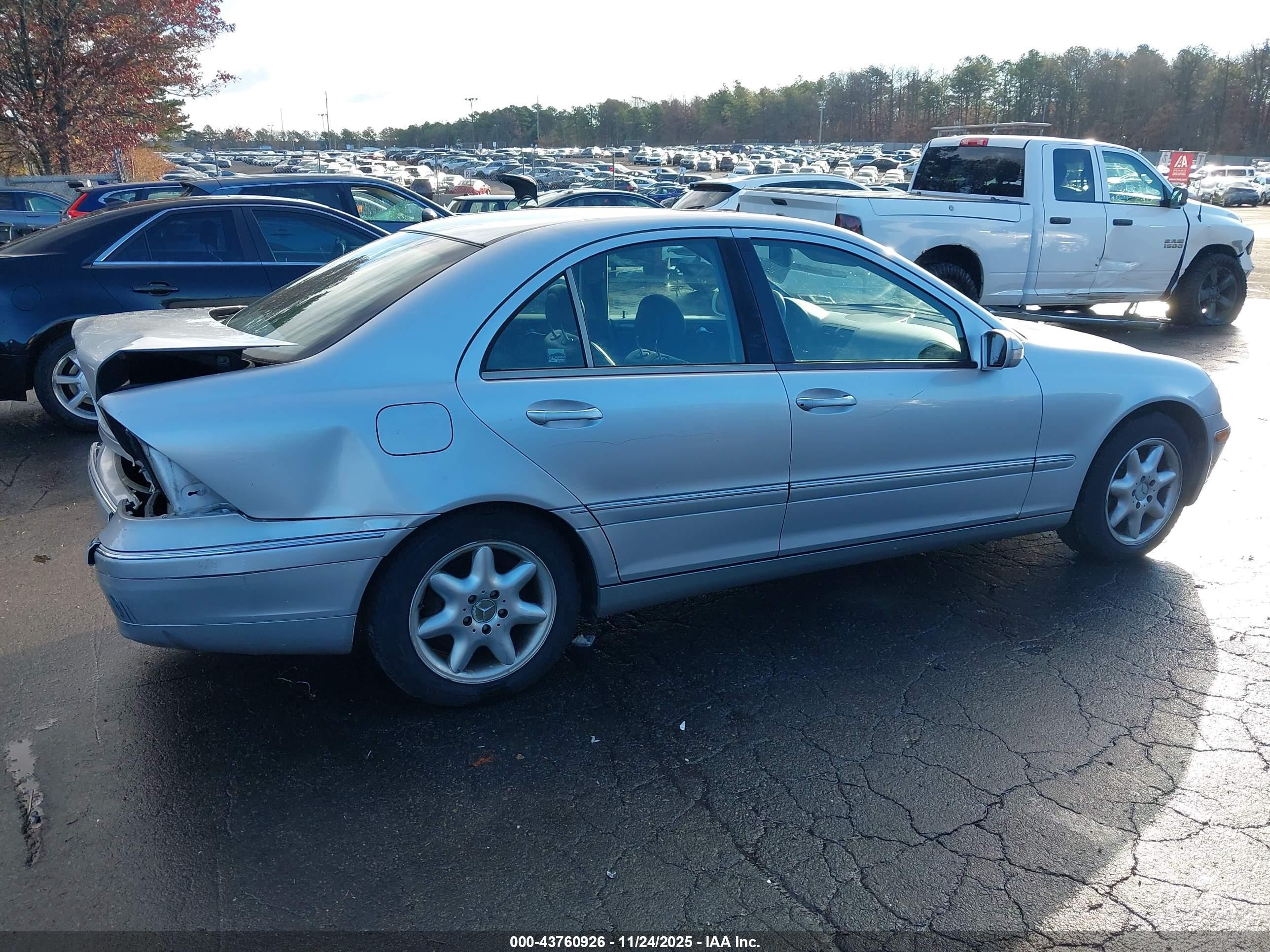2003 Mercedes-benz C 240   Silver vin: WDBRF61J53F391730