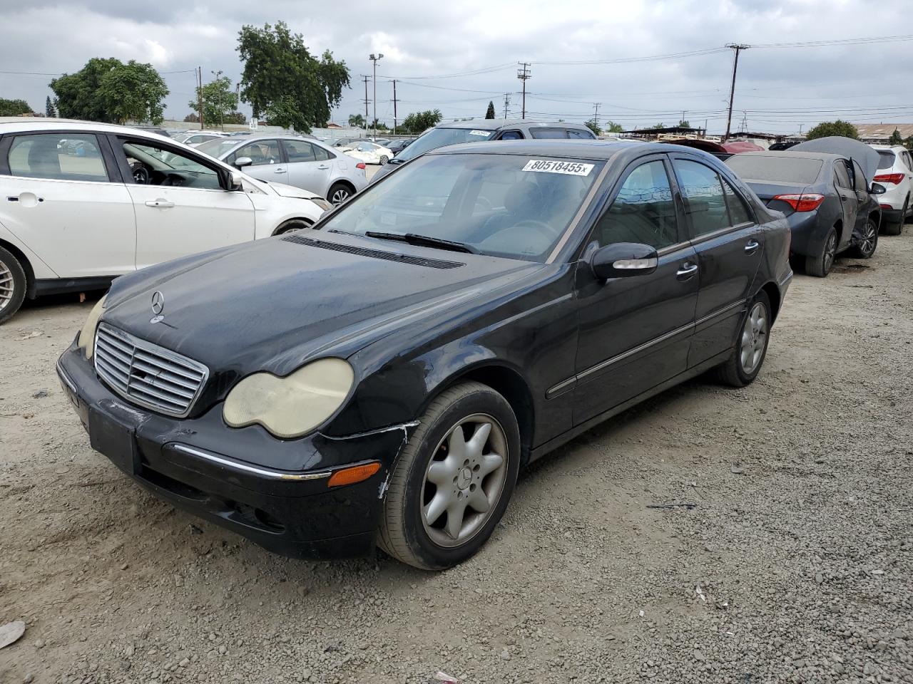 2004 Mercedes-benz C 240 Black vin: WDBRF61J54F551736