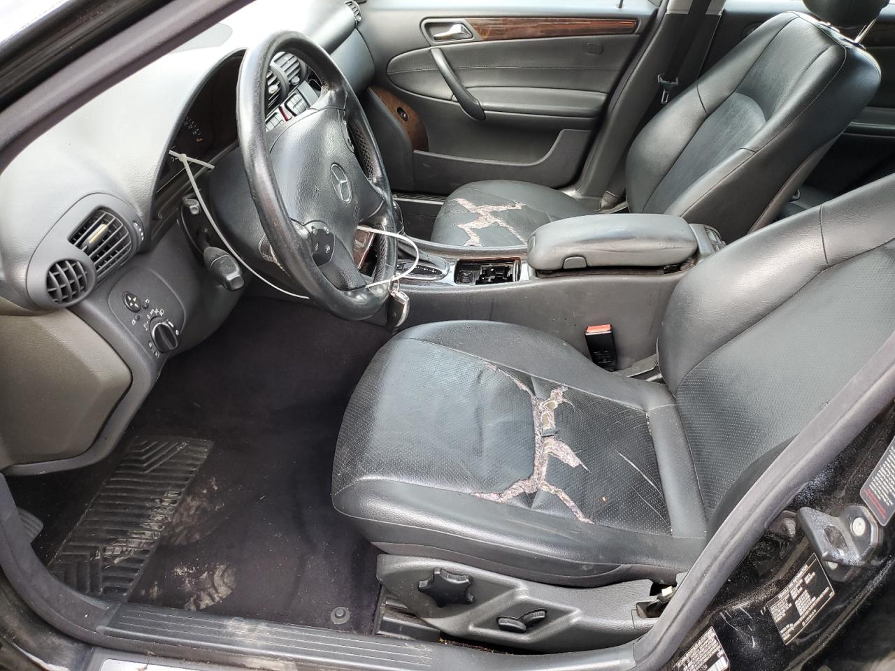 2004 Mercedes-benz C 240 Black vin: WDBRF61J54F551736