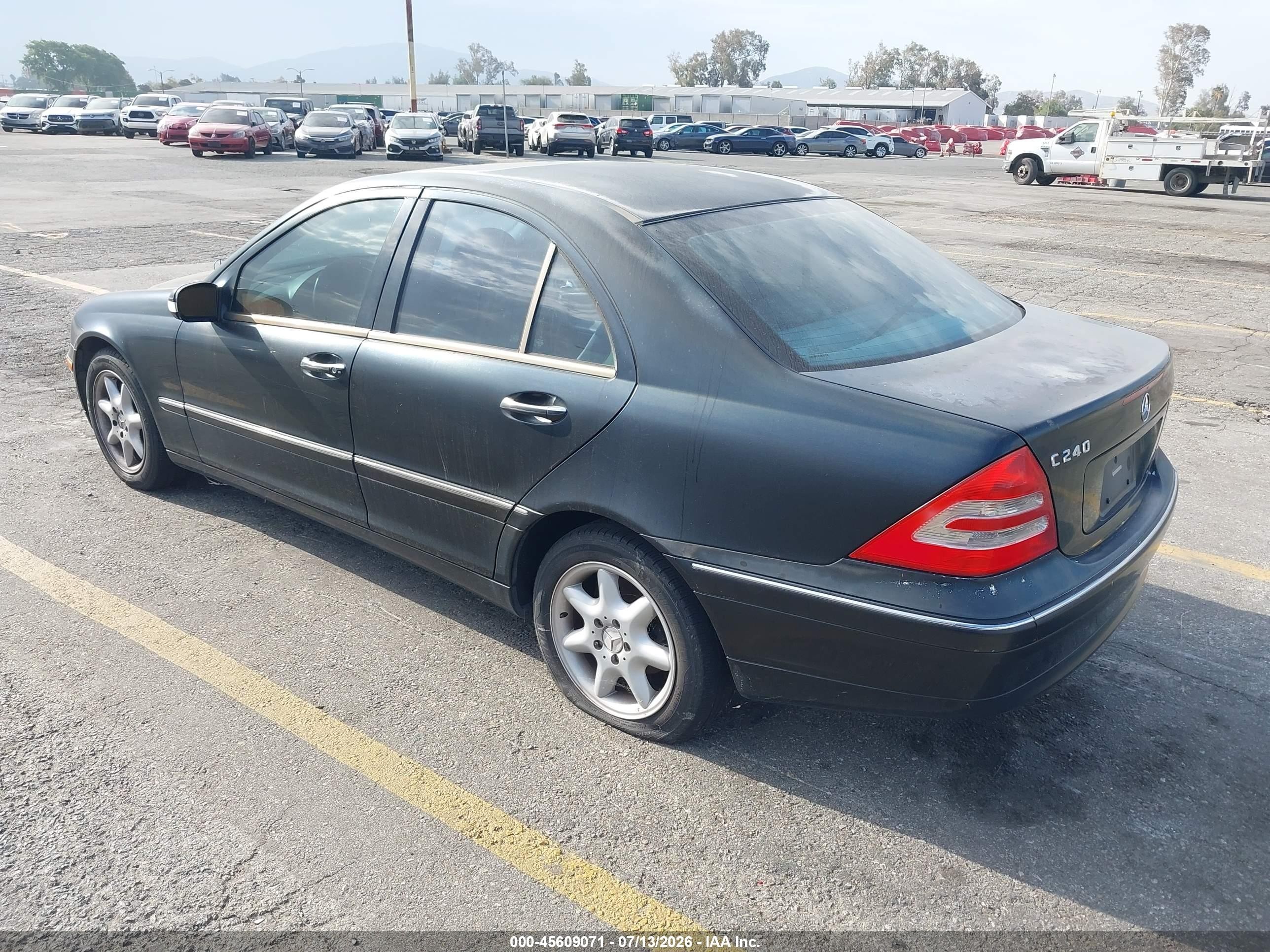 2004 Mercedes-benz C 240 Black vin: WDBRF61J54F552370