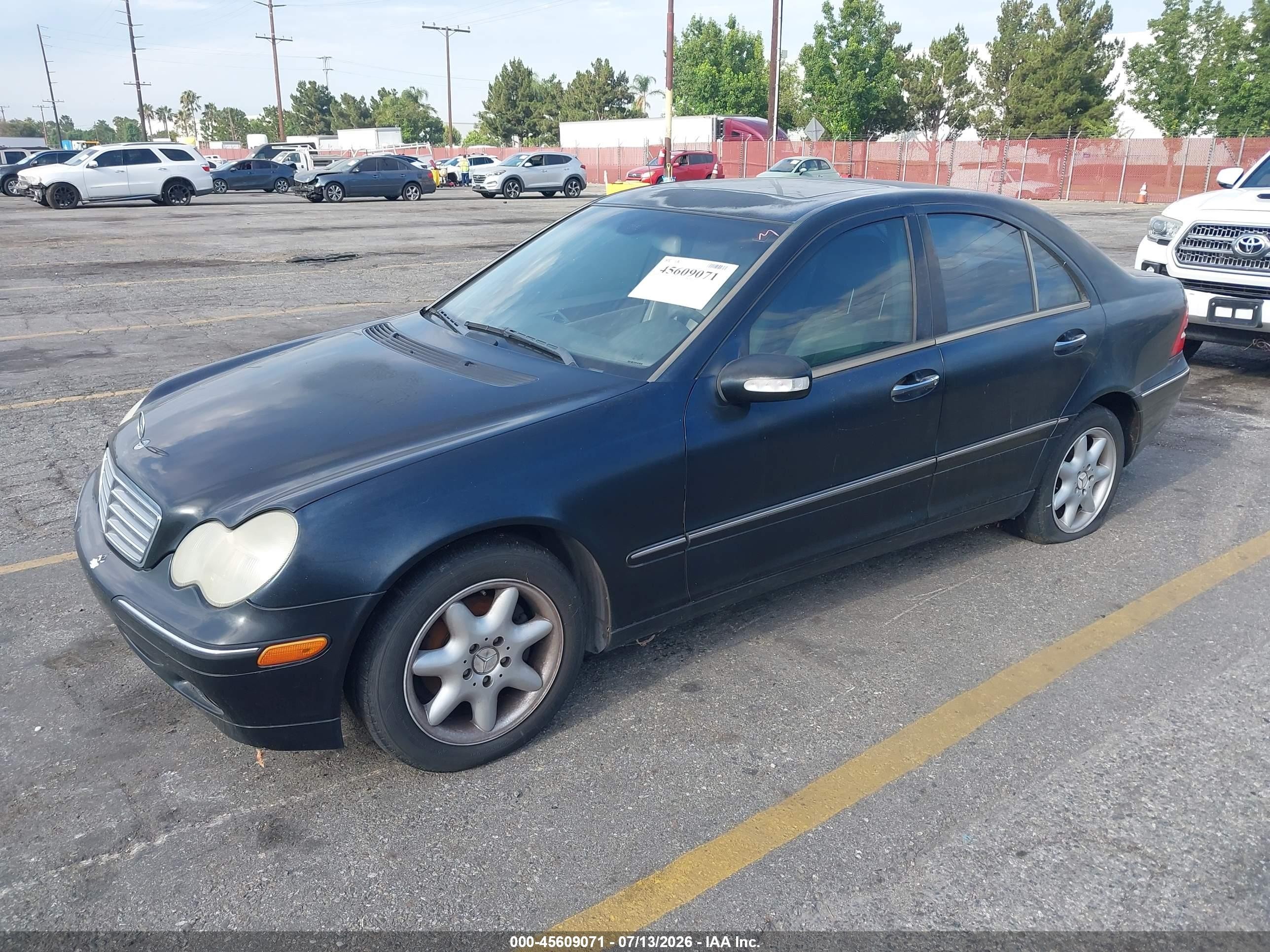 2004 Mercedes-benz C 240 Black vin: WDBRF61J54F552370