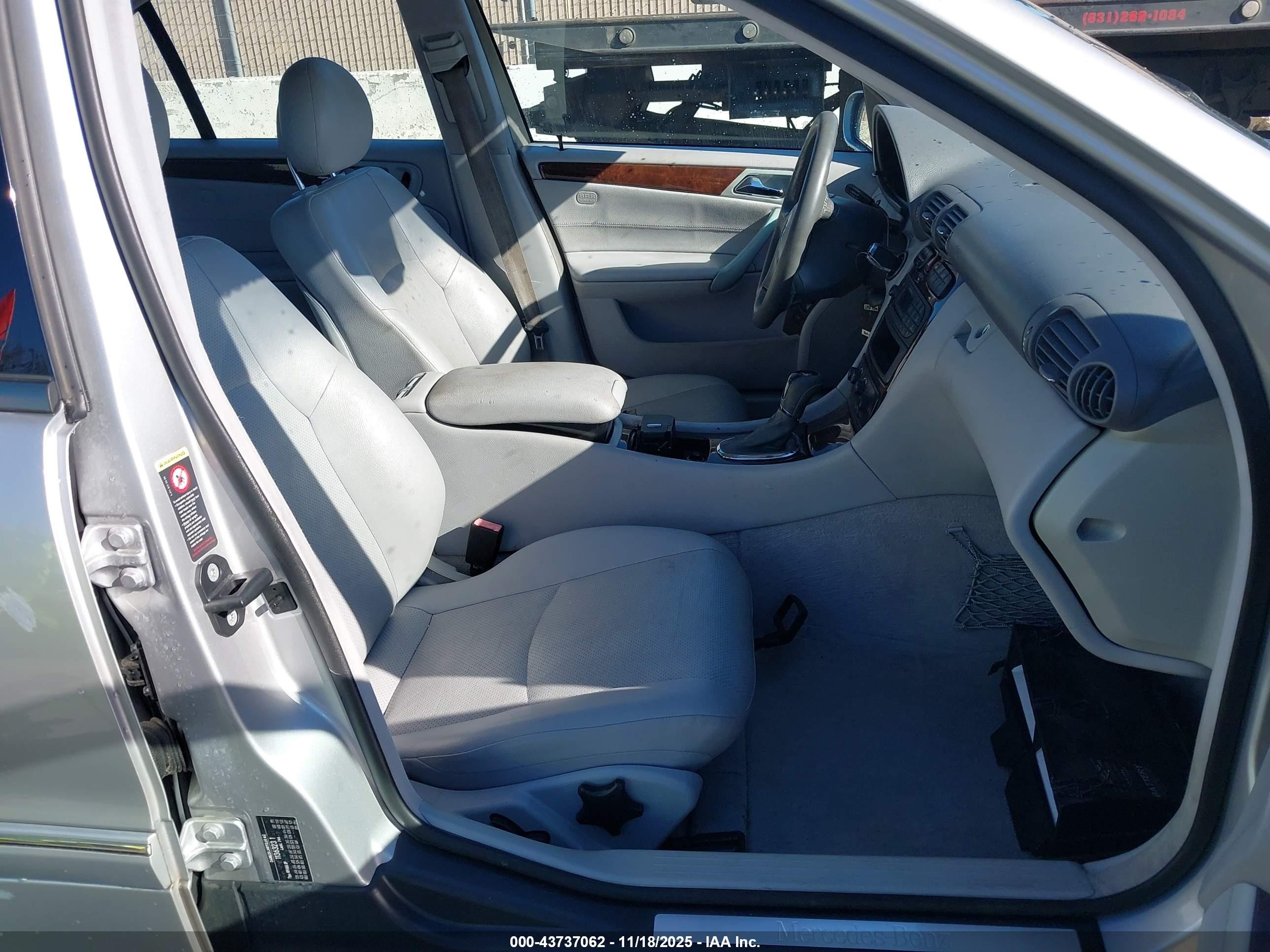 2002 Mercedes-benz C 240   Silver vin: WDBRF61J62F169485