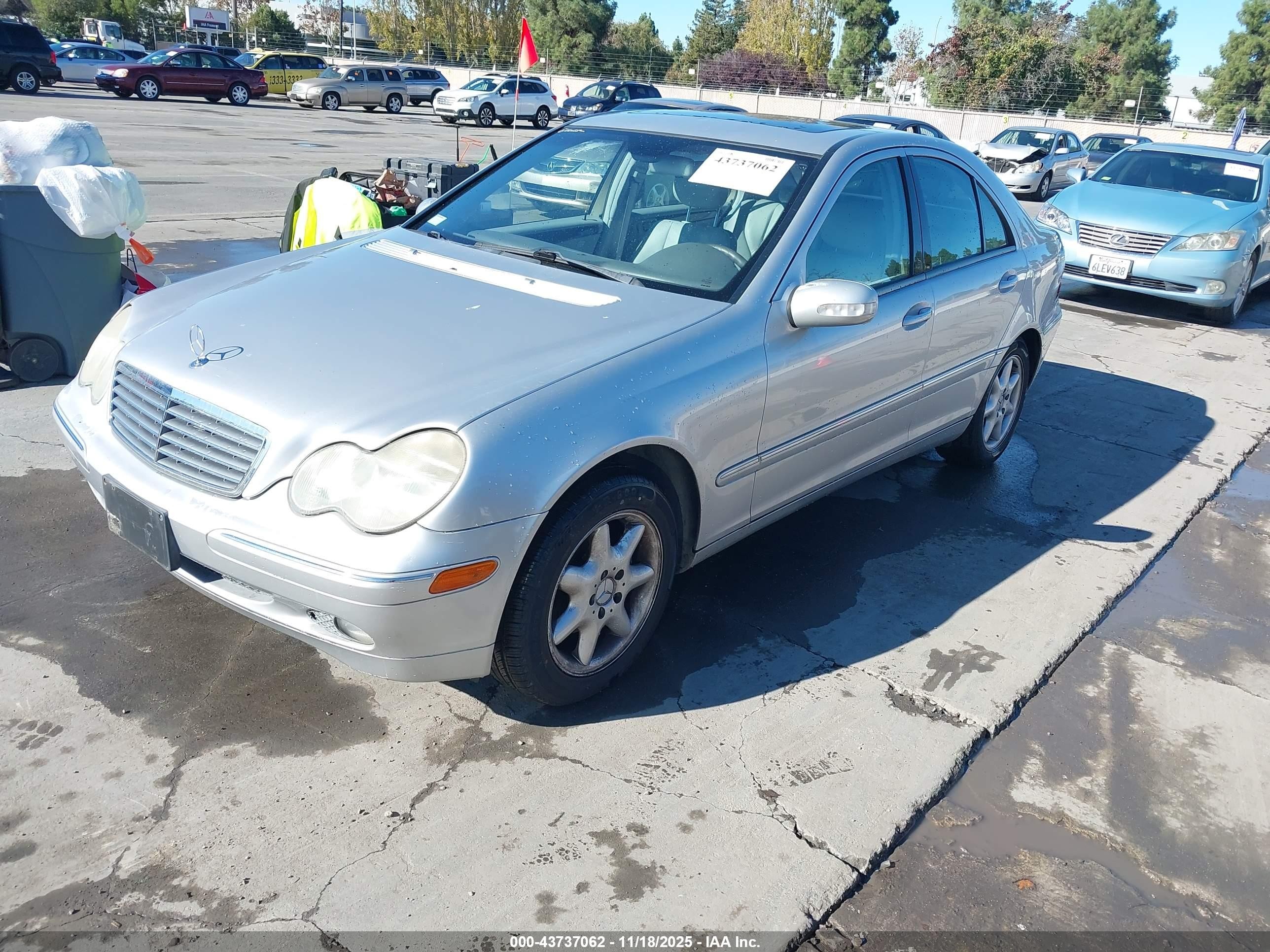 2002 Mercedes-benz C 240   Silver vin: WDBRF61J62F169485