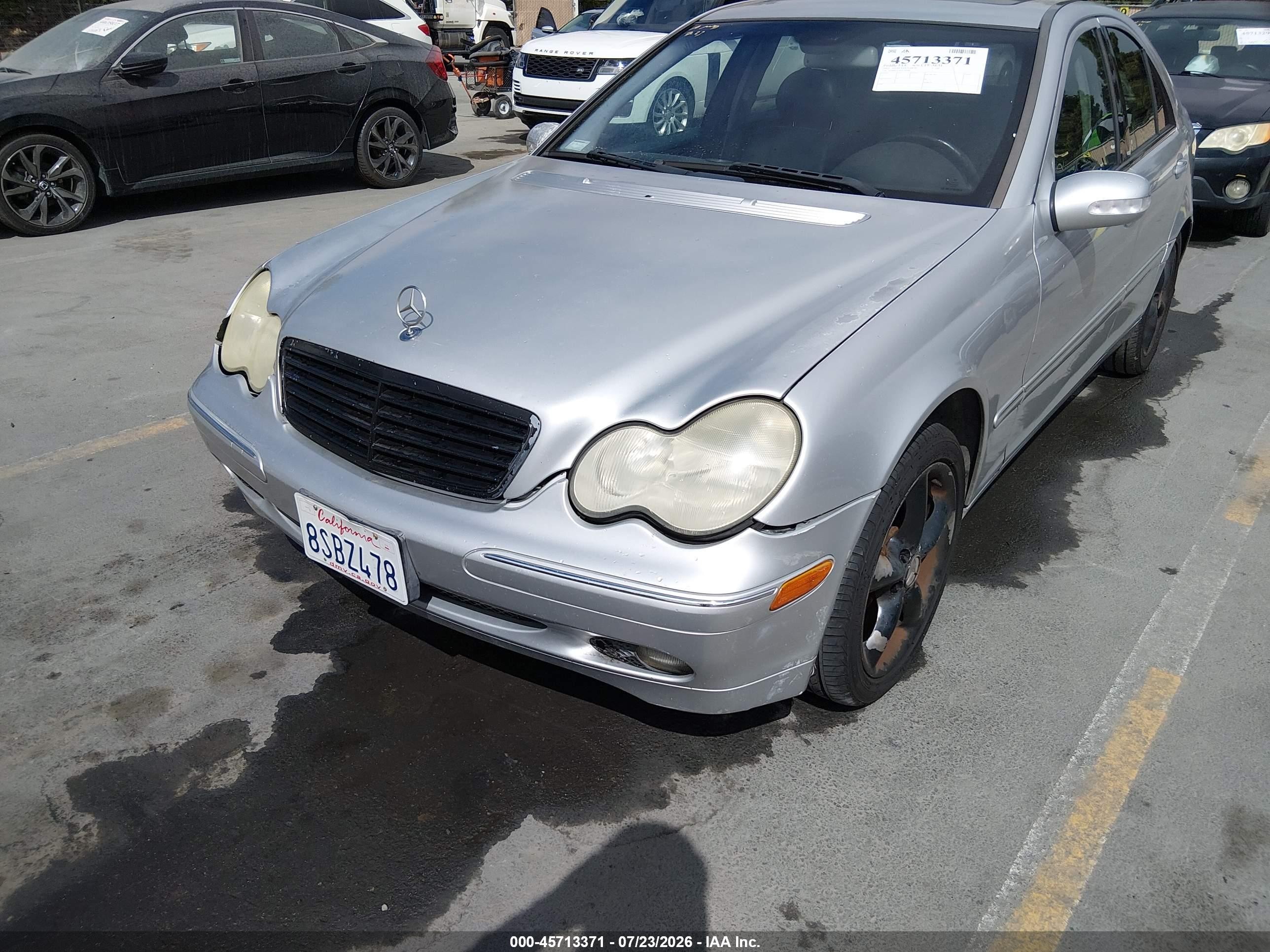 2002 Mercedes-benz C 240   Gray vin: WDBRF61J62F184486