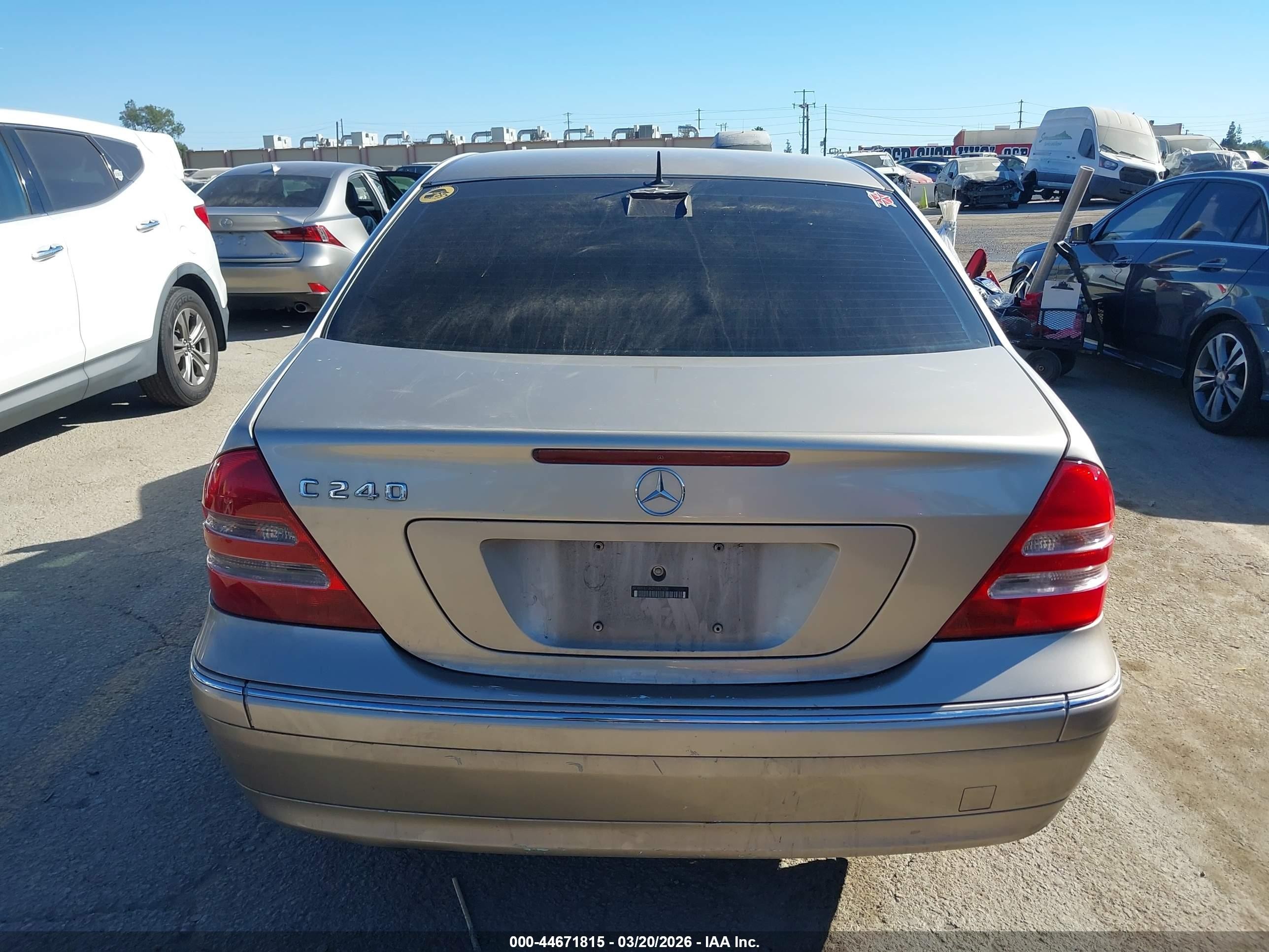 2002 Mercedes-benz C 240   Tan vin: WDBRF61J62F287178