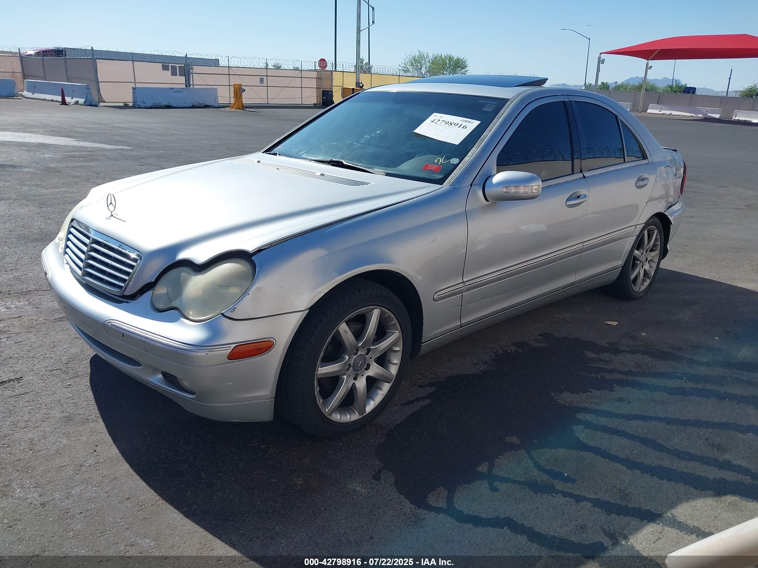 2003 Mercedes-benz C 240   Silver vin: WDBRF61J63A456890