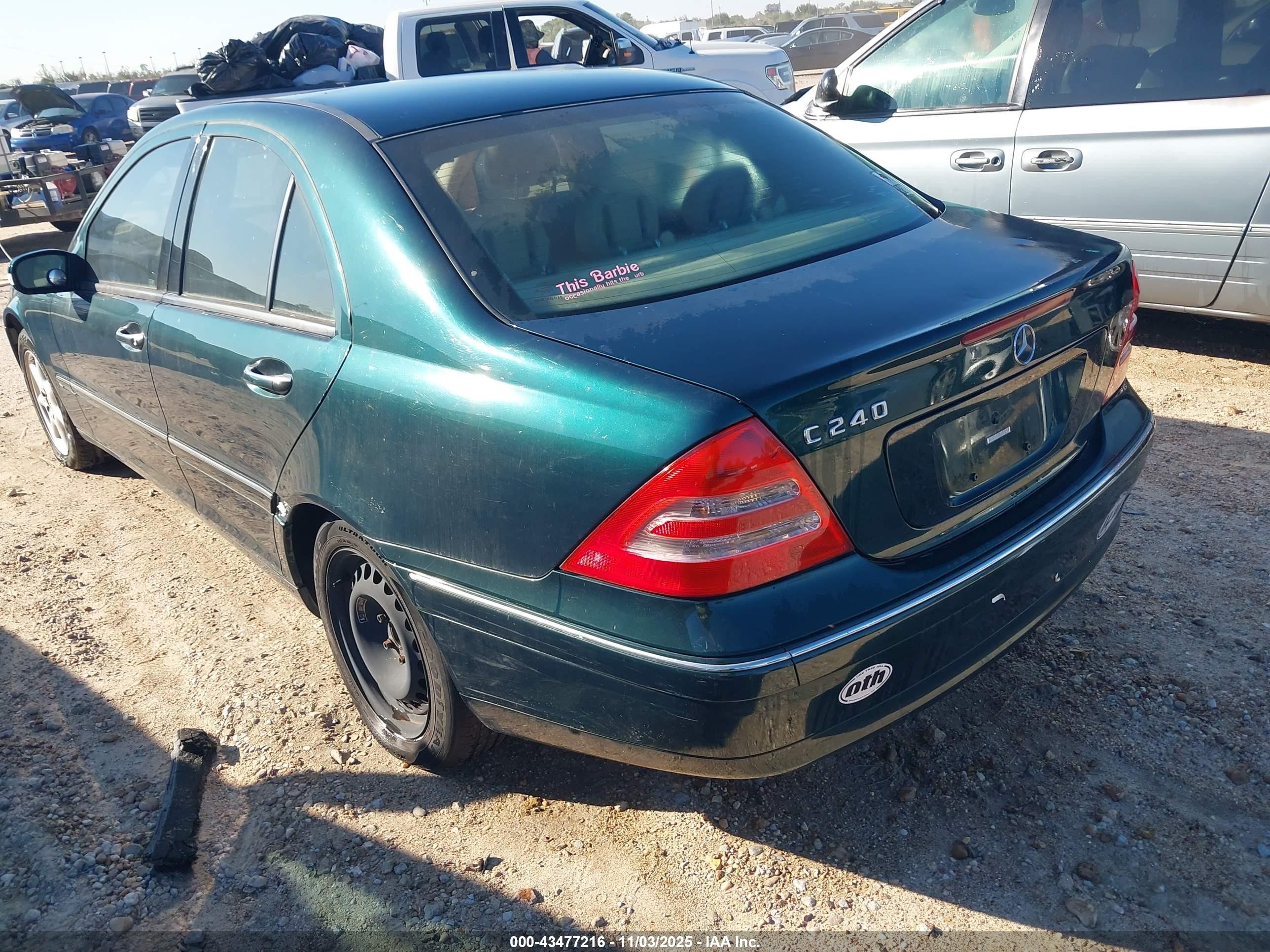 2003 Mercedes-benz C 240   Green vin: WDBRF61J63E014619