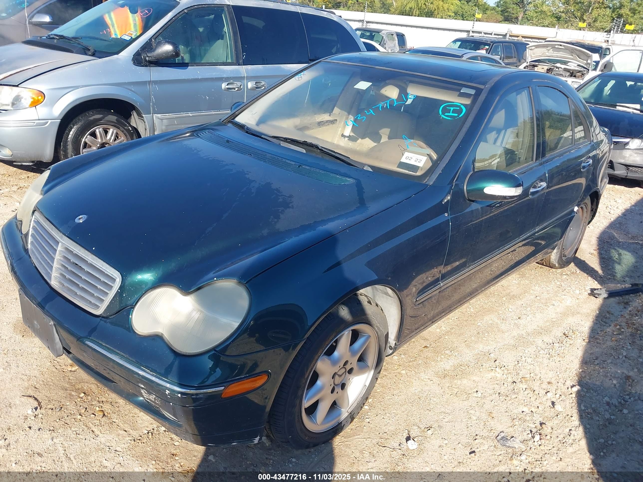 2003 Mercedes-benz C 240   Green vin: WDBRF61J63E014619