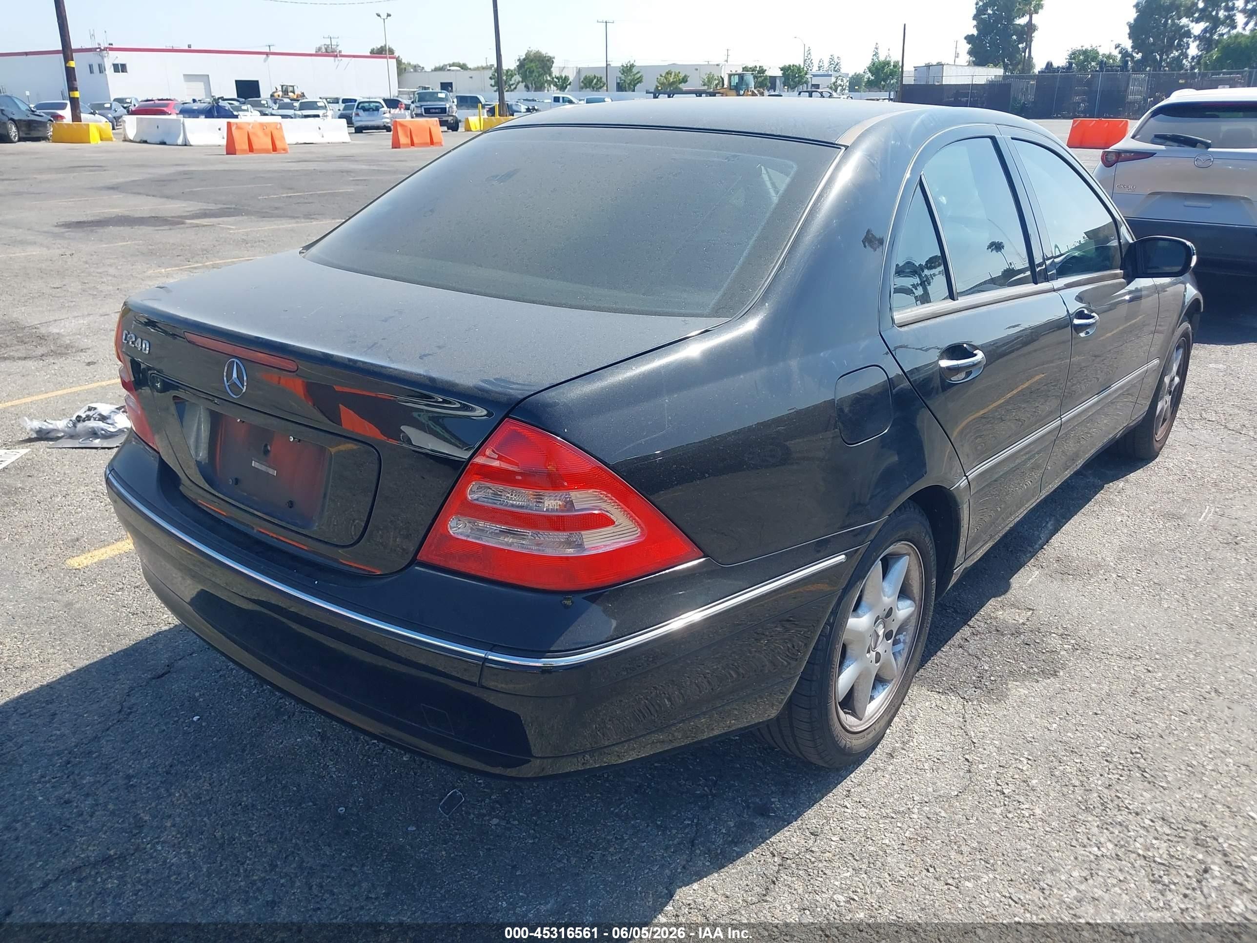 2003 Mercedes-benz C 240   Black vin: WDBRF61J63F392689