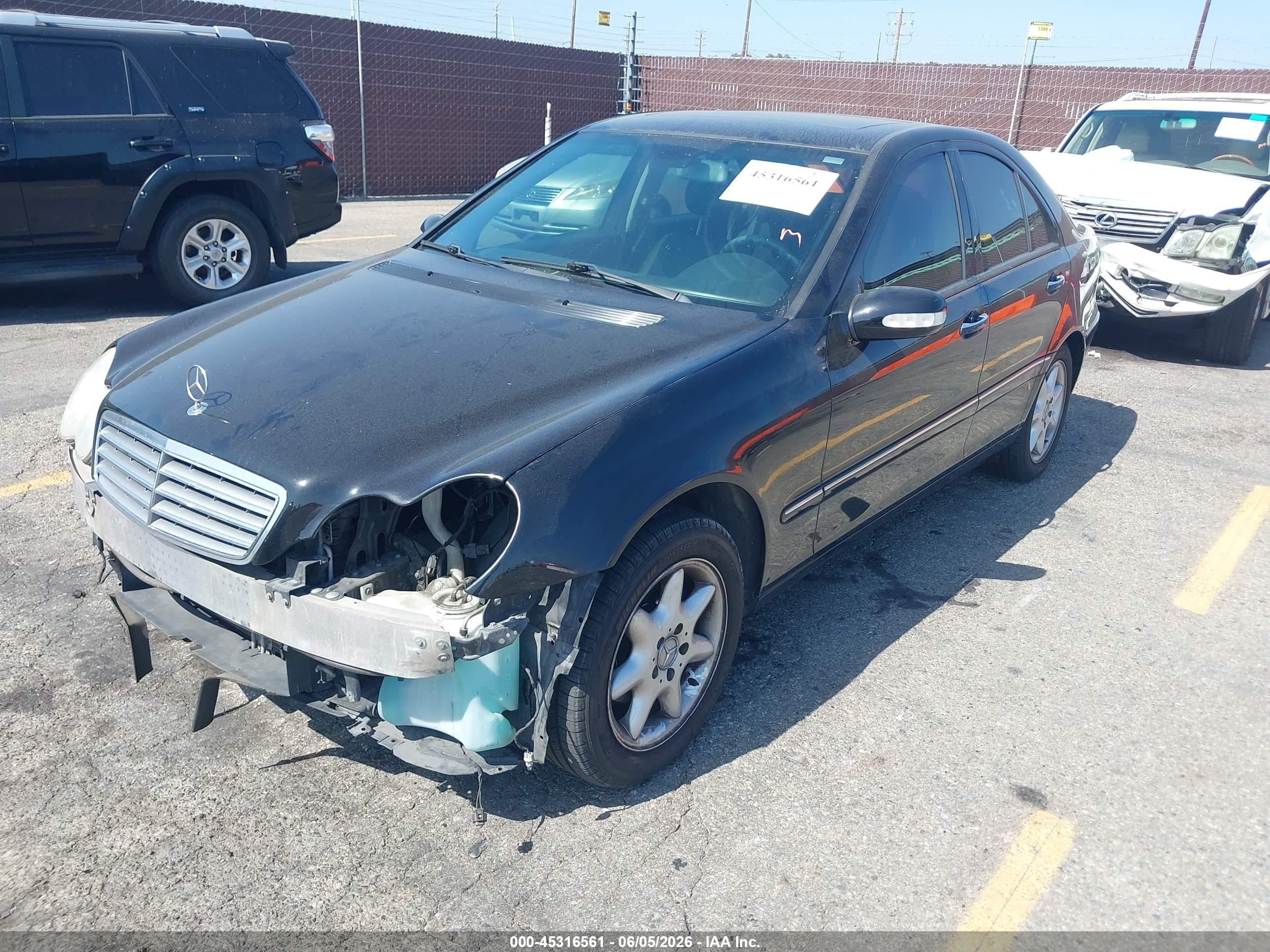 2003 Mercedes-benz C 240   Black vin: WDBRF61J63F392689