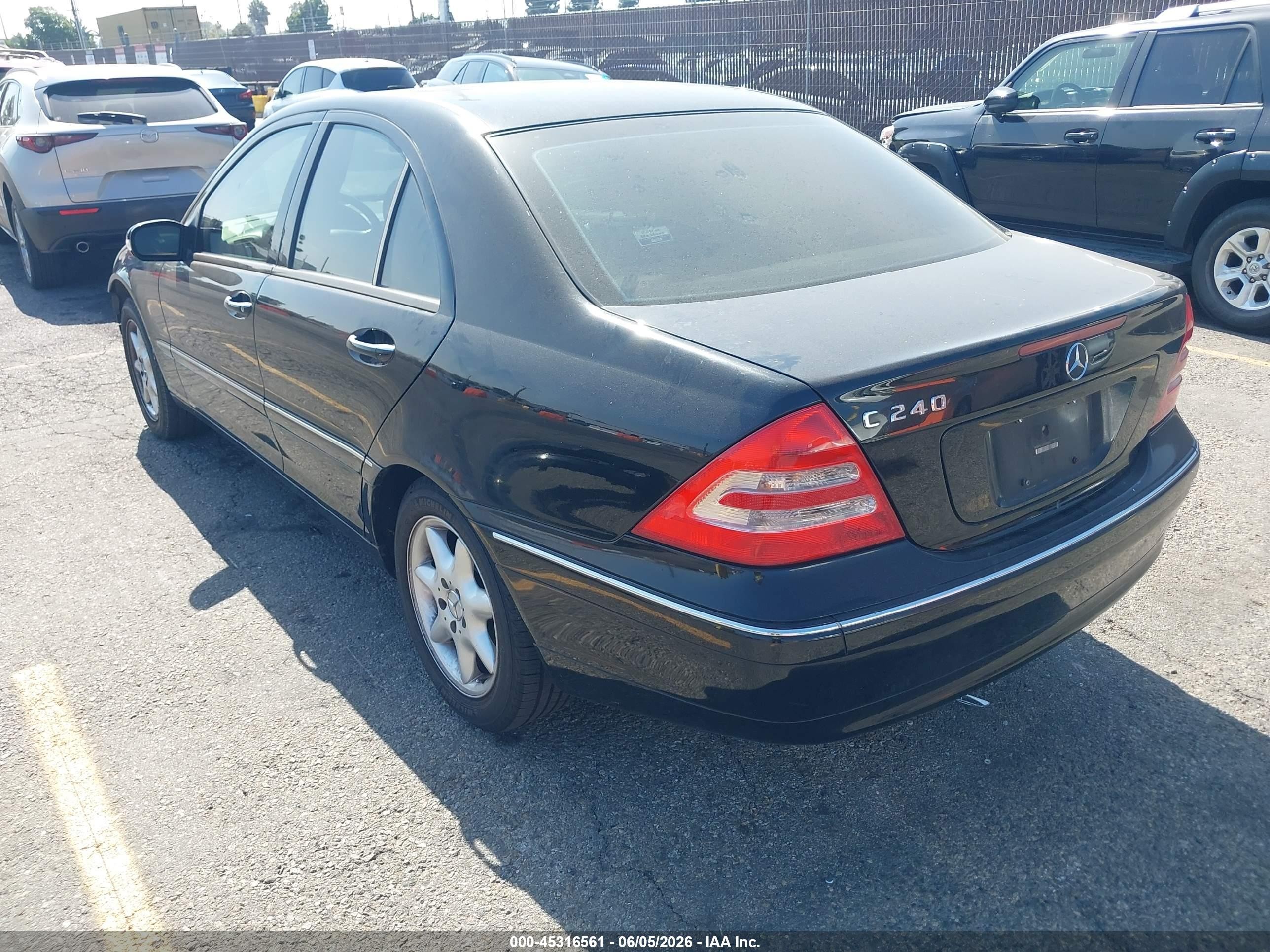 2003 Mercedes-benz C 240   Black vin: WDBRF61J63F392689