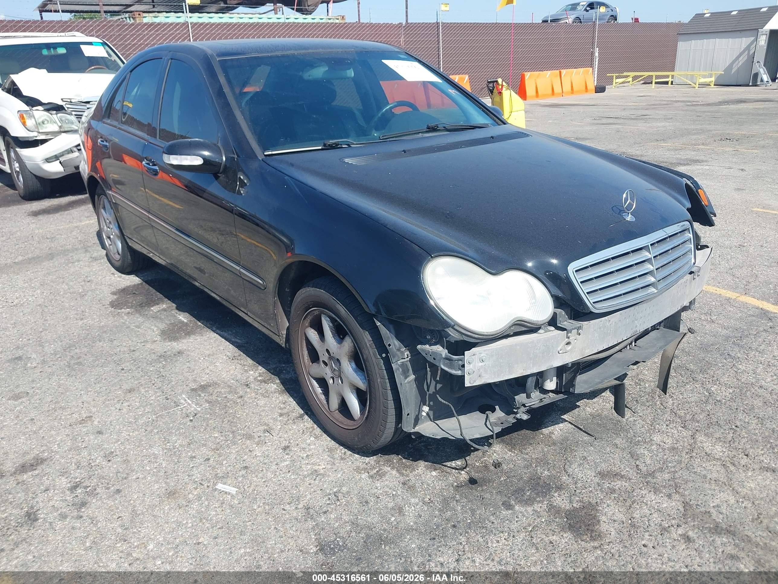 2003 Mercedes-benz C 240   Черный vin: WDBRF61J63F392689