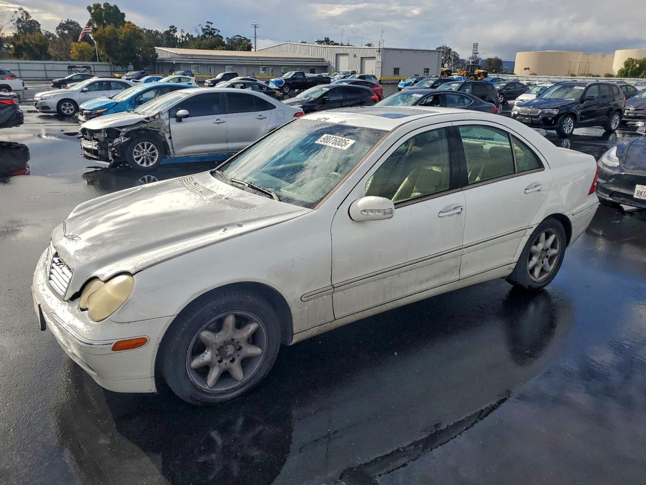 2004 Mercedes-benz C 240 White vin: WDBRF61J64E015545