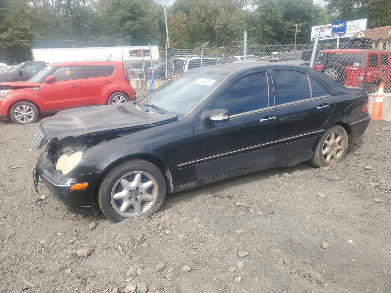 2001 Mercedes-benz C 240 Black vin: WDBRF61J71F072892