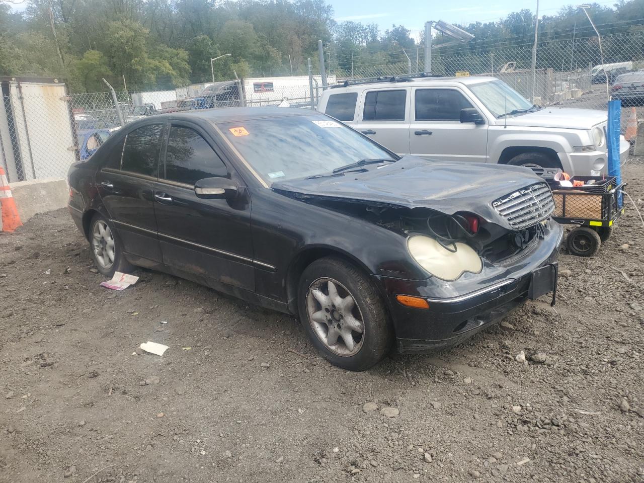 2001 Mercedes-benz C 240 Black vin: WDBRF61J71F072892