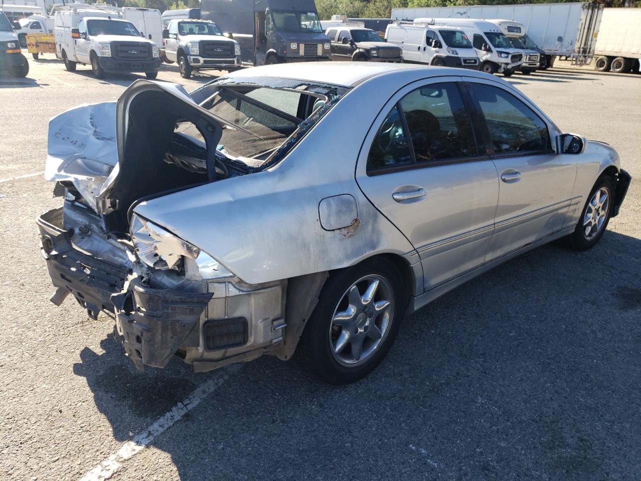 2001 Mercedes-benz C 240 Silver vin: WDBRF61J71F084914