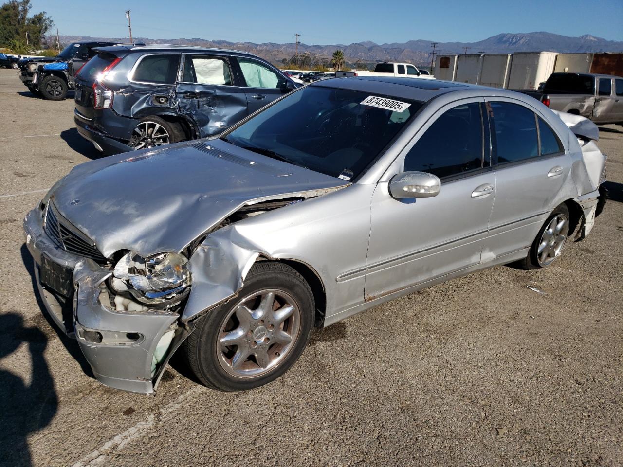 2001 Mercedes-benz C 240 Silver vin: WDBRF61J71F084914