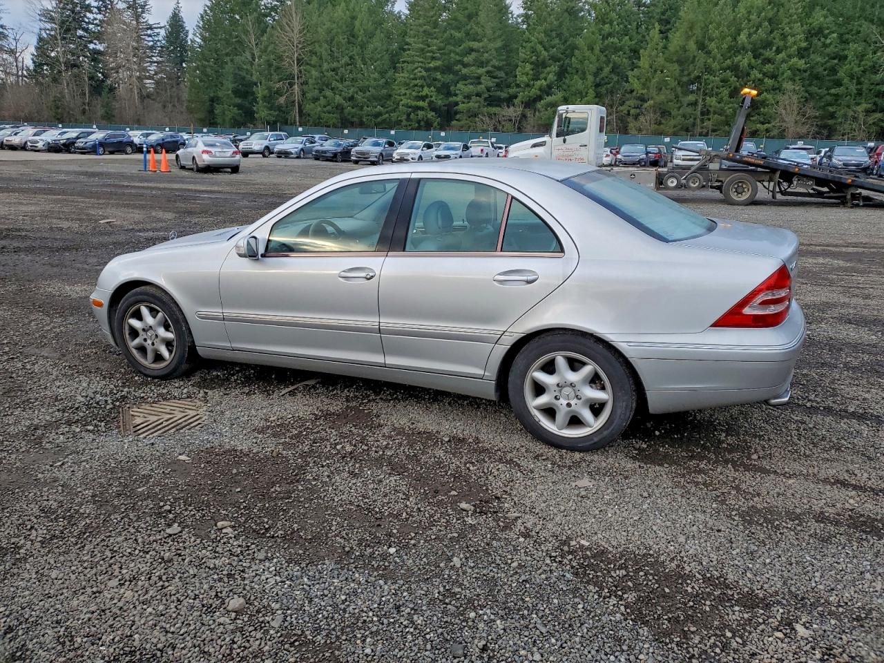 2004 Mercedes-benz C 240 Silver vin: WDBRF61J74F502649