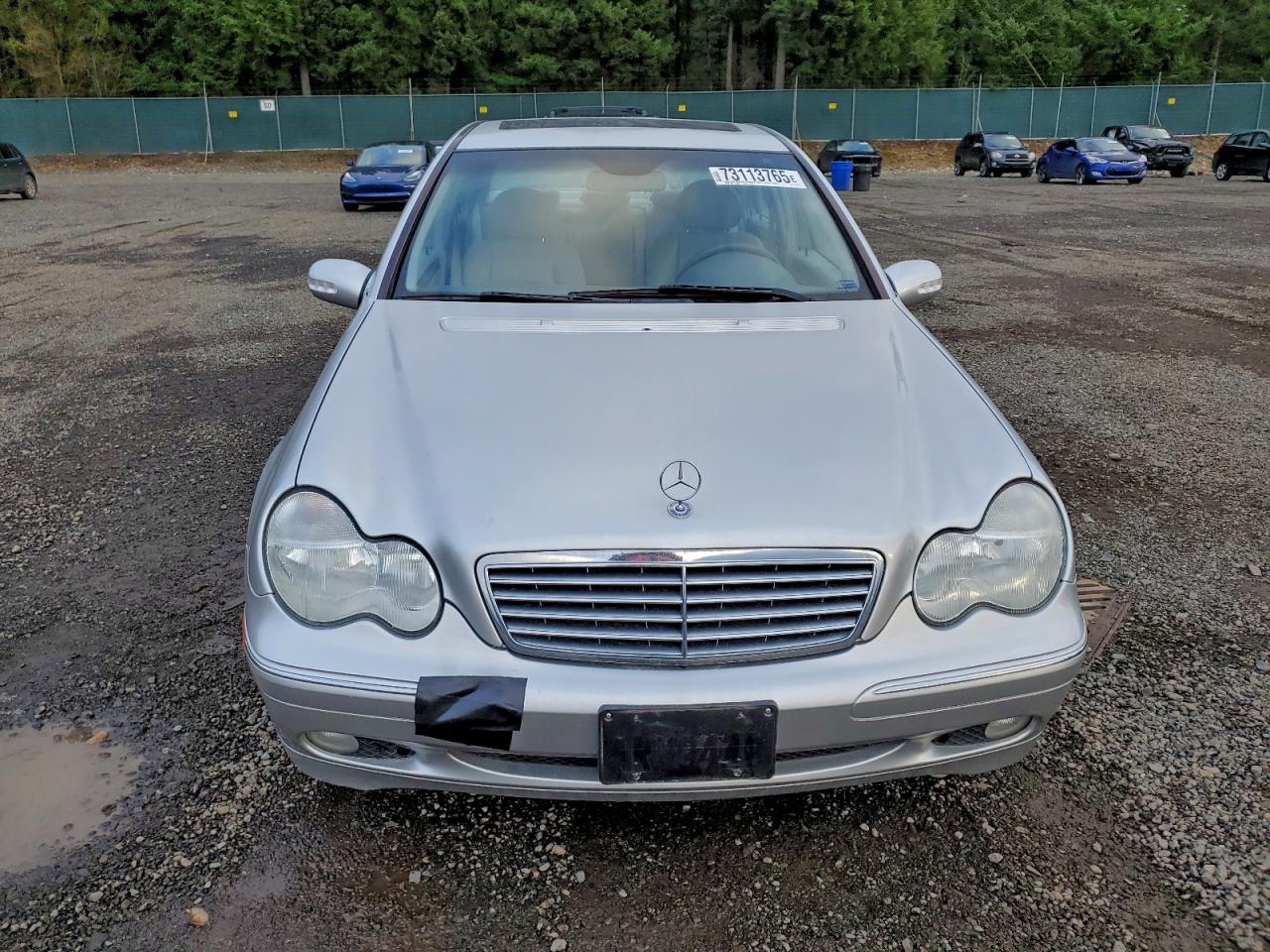 2004 Mercedes-benz C 240 Silver vin: WDBRF61J74F502649