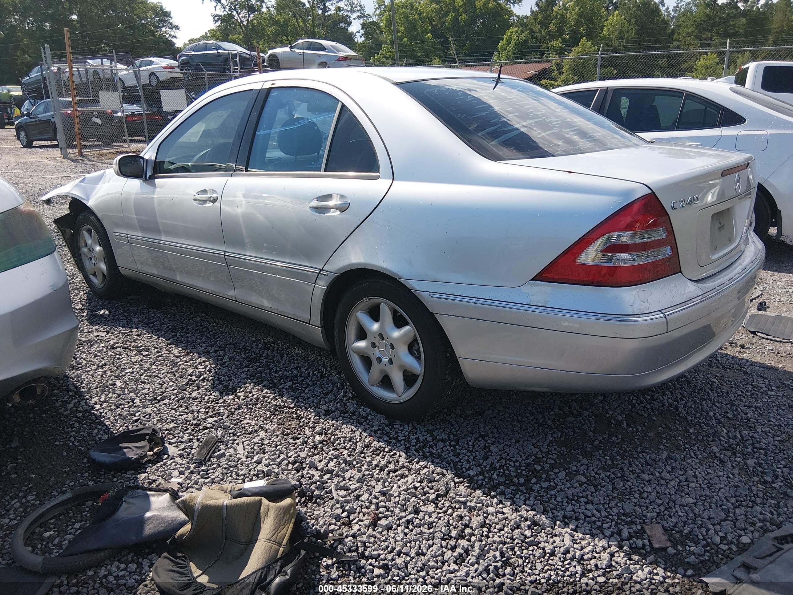 2002 Mercedes-benz C 240 Silver vin: WDBRF61J82F164143