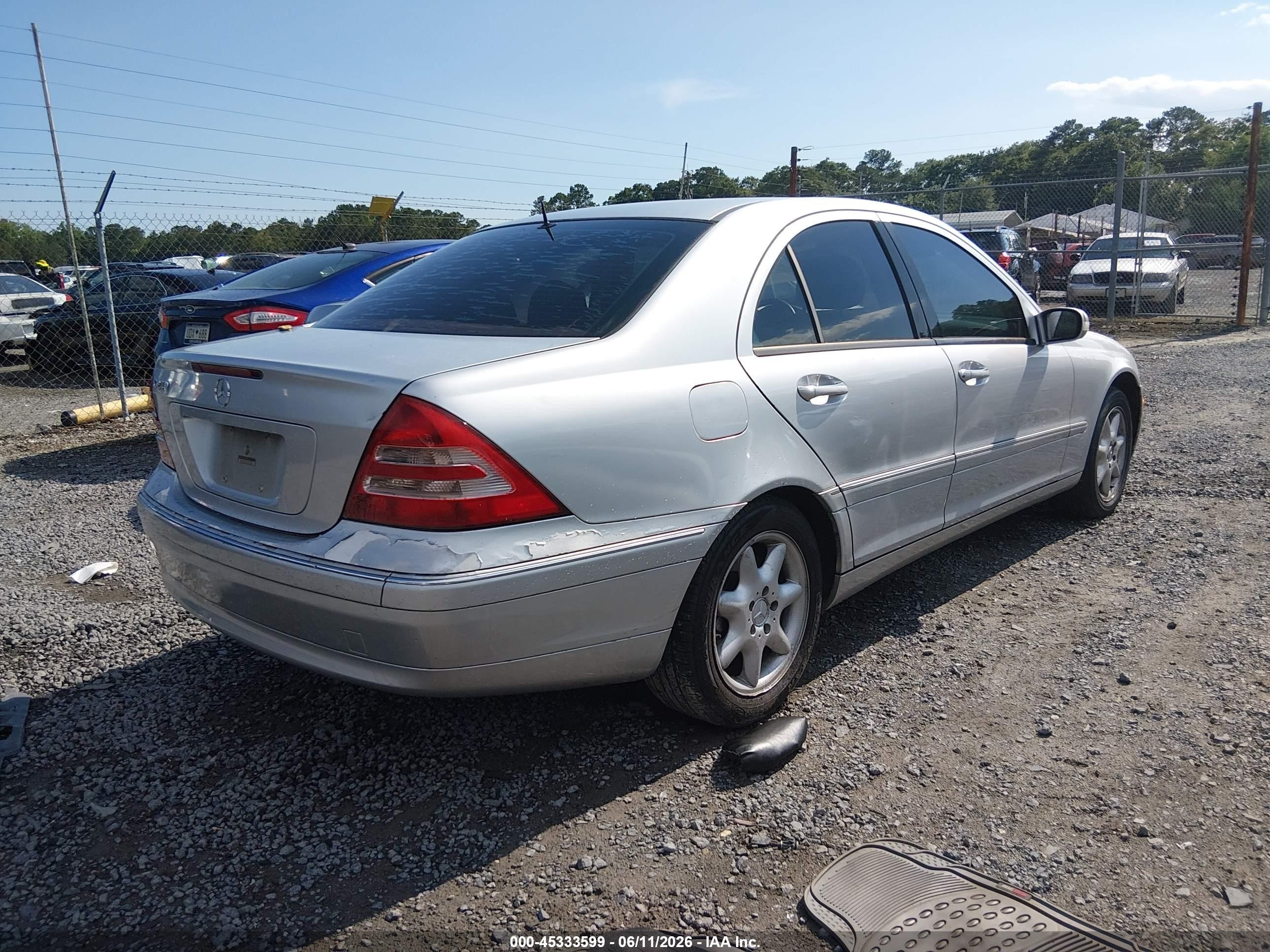 2002 Mercedes-benz C 240 Silver vin: WDBRF61J82F164143