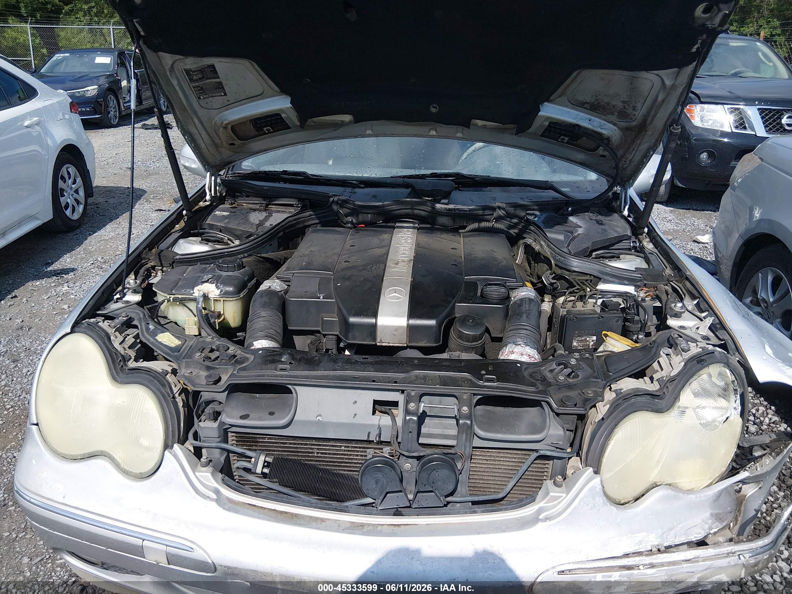 2002 Mercedes-benz C 240 Silver vin: WDBRF61J82F164143