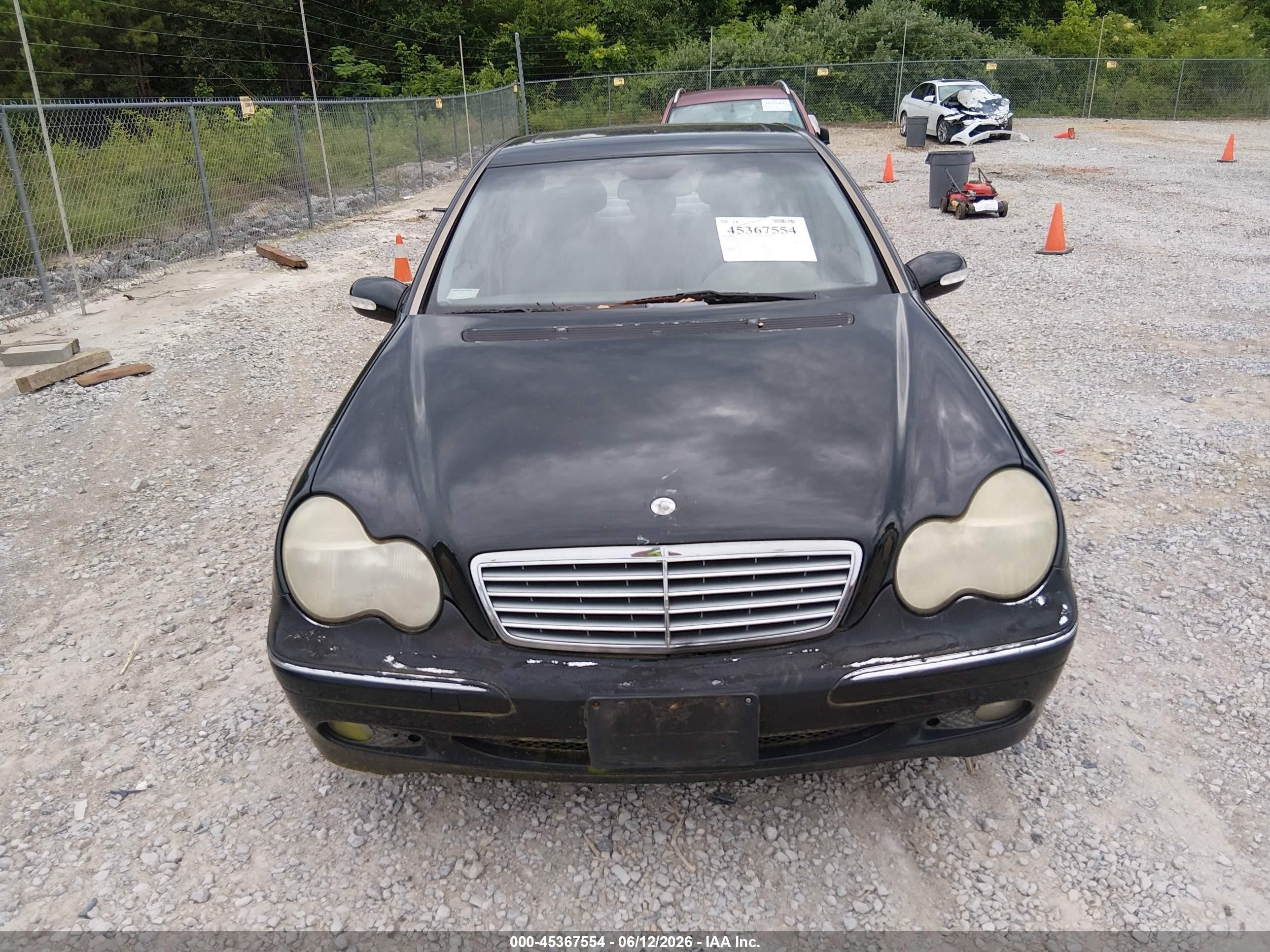 2002 Mercedes-benz C 240   Black vin: WDBRF61J82F210375